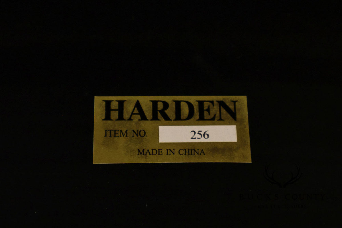 Harden Black Lacquered Chinoiserie Style Side Table With Inlay