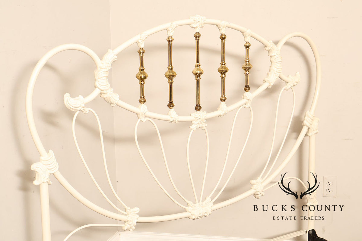 Elliott’s Designs, Inc. Wrought Iron and Brass Queen Bed