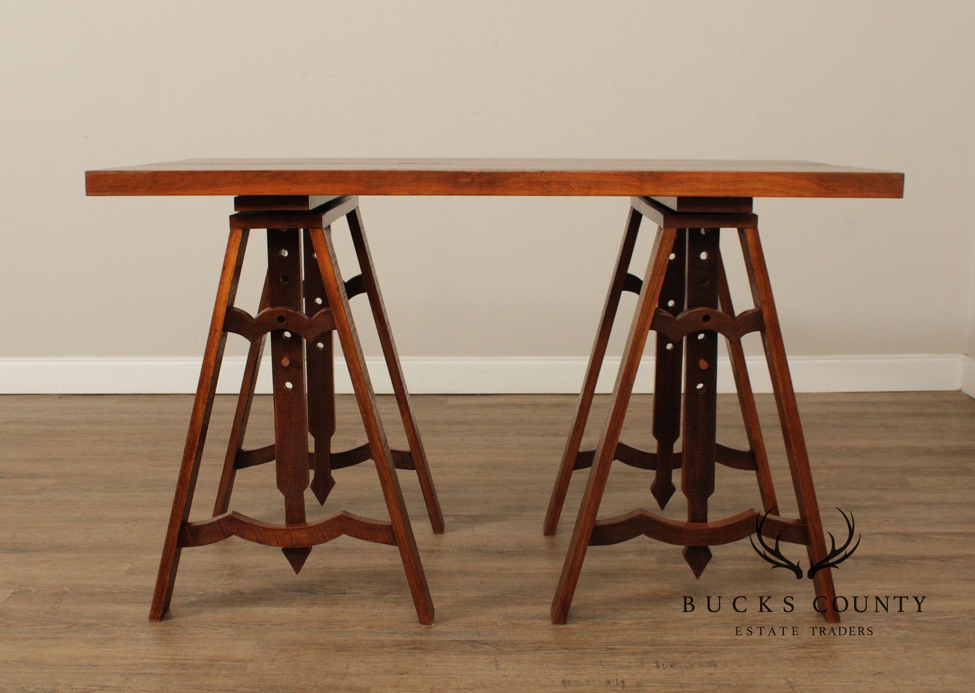 Industrial Style Sawhorse Work Table