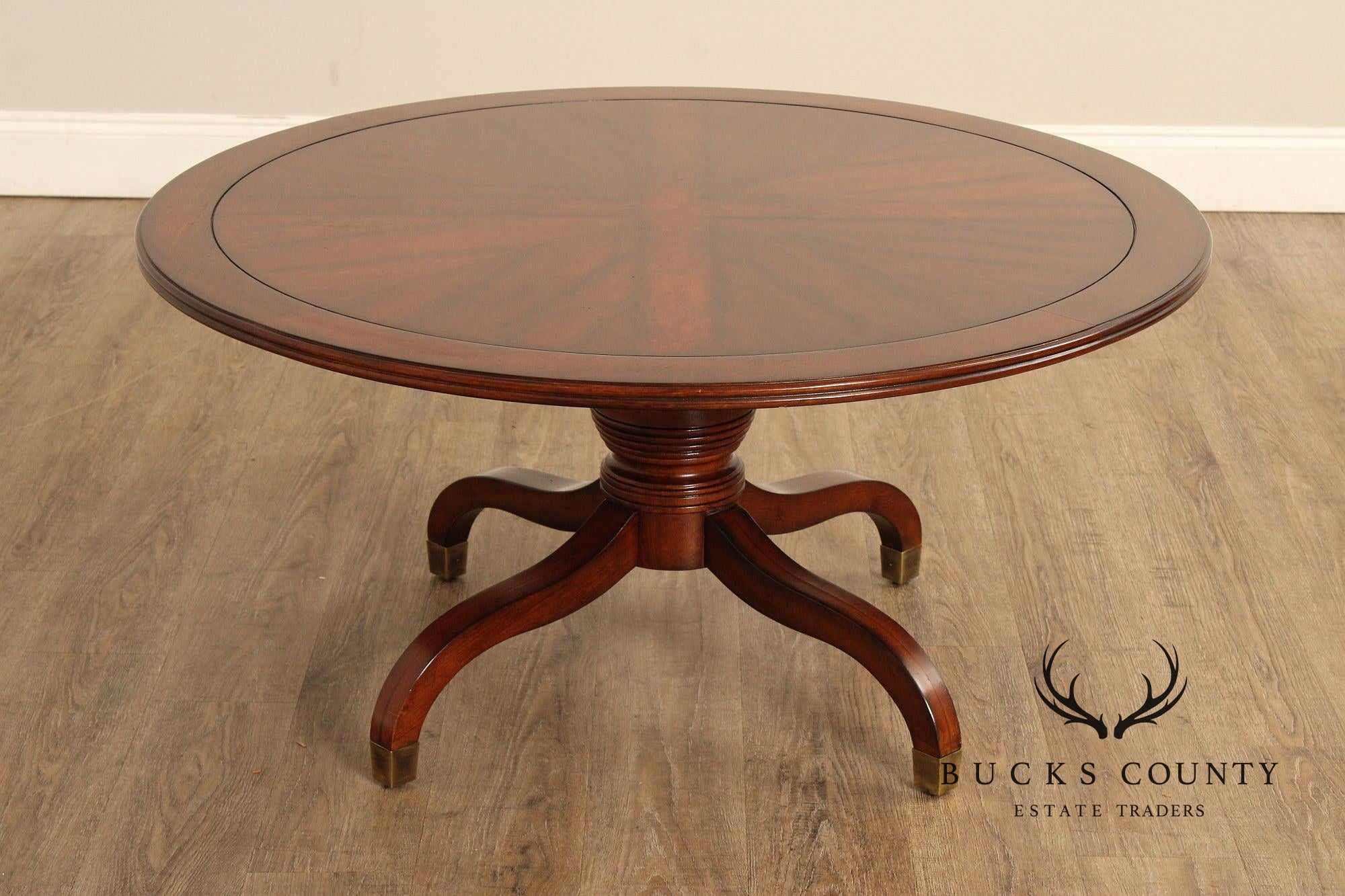 Regency Style Mahogany Round Top Coffee Table