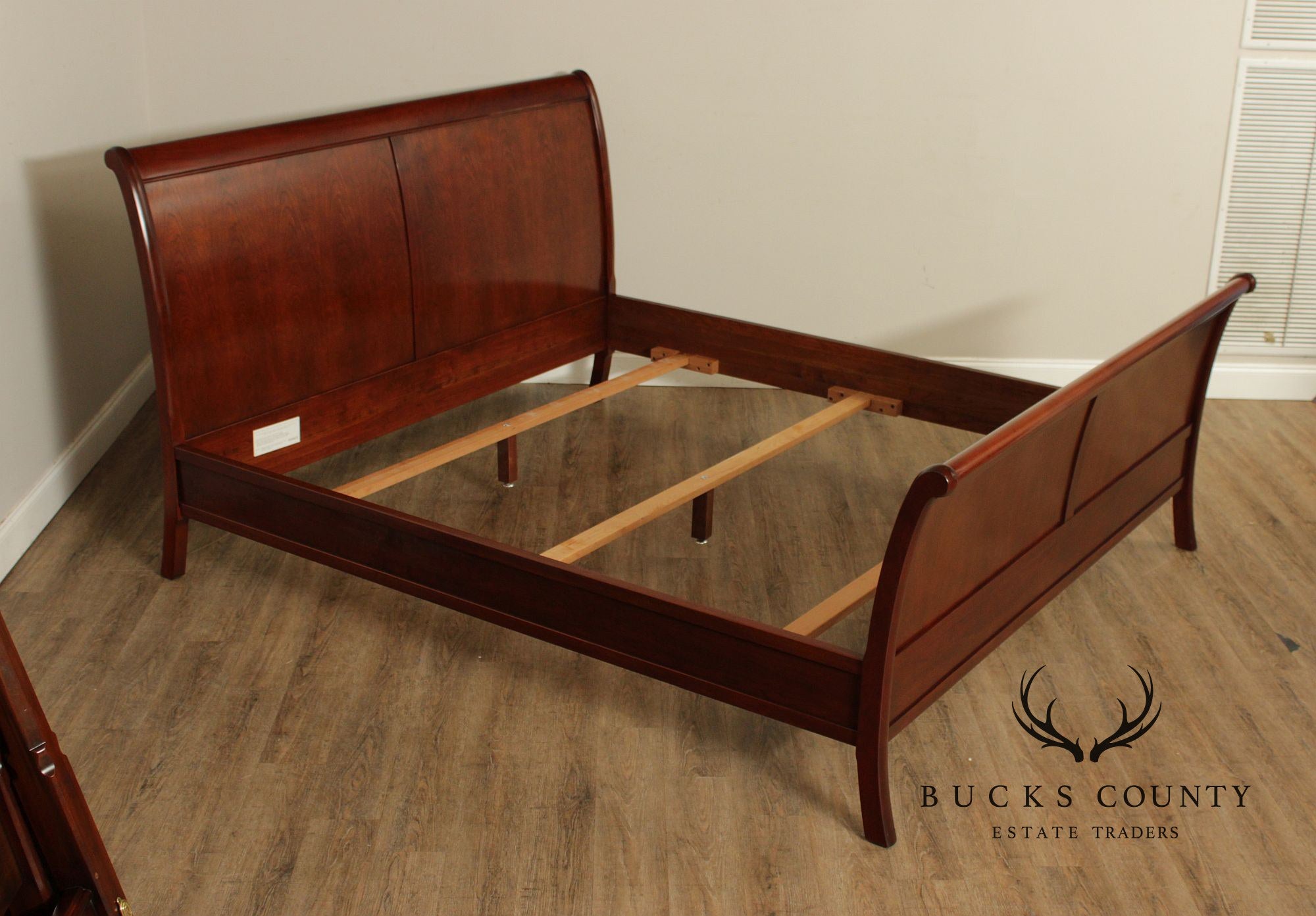 Stickley Traditional Style Cherry King Sleigh Bed