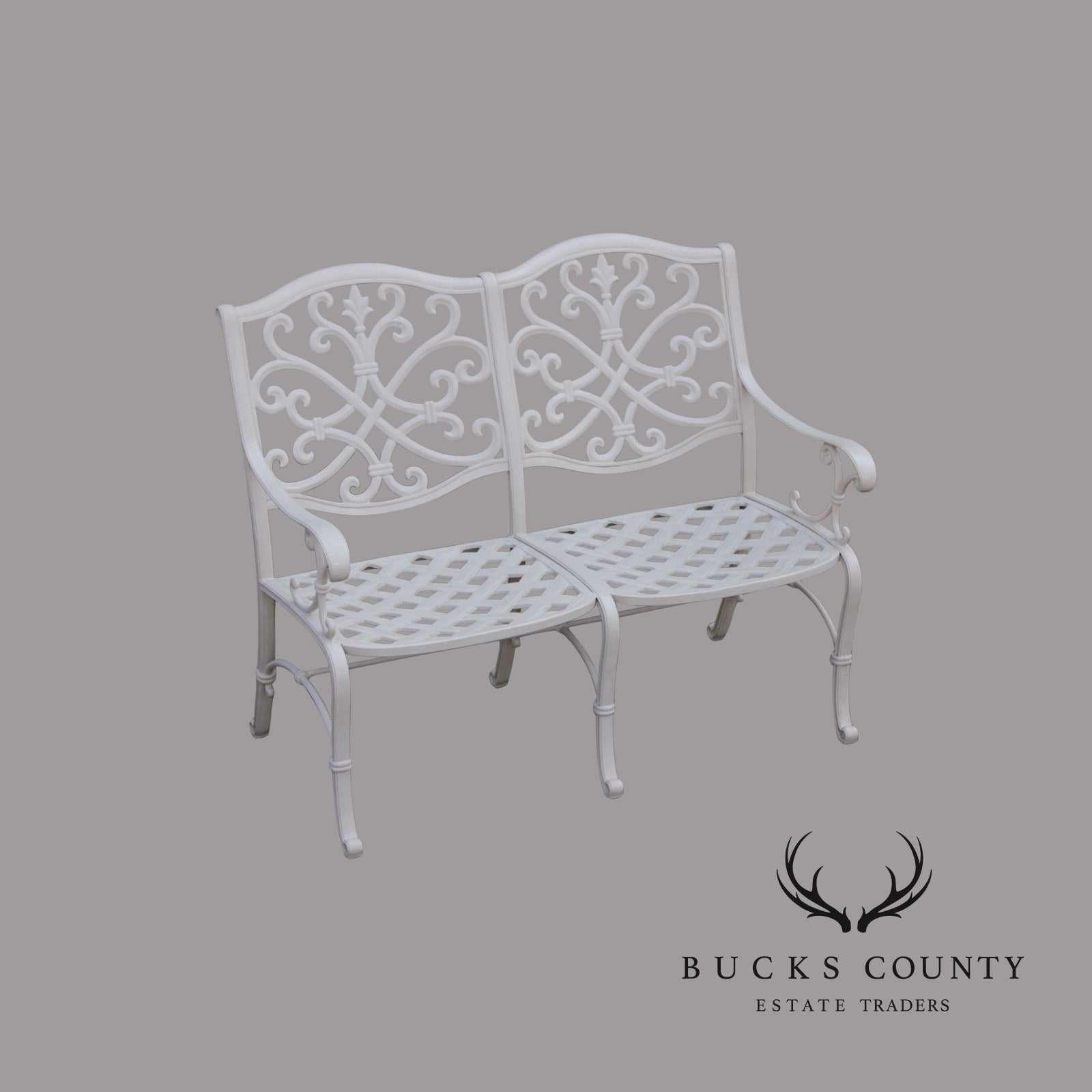 Frontgate Cast Aluminum Outdoor Garden Settee