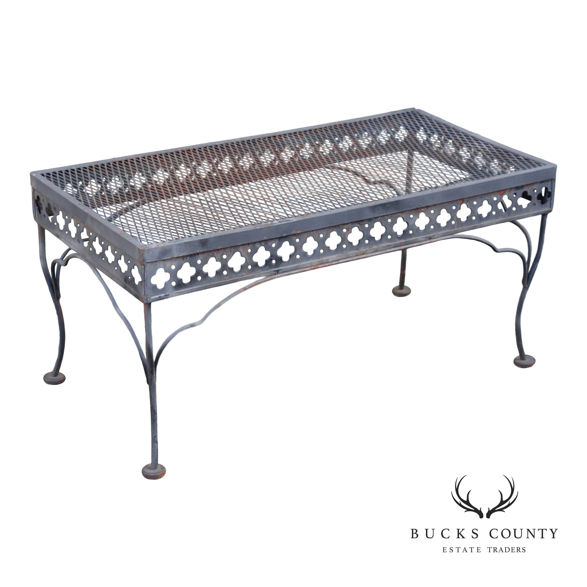Vintage Wrought Iron Outdoor Coffee Table