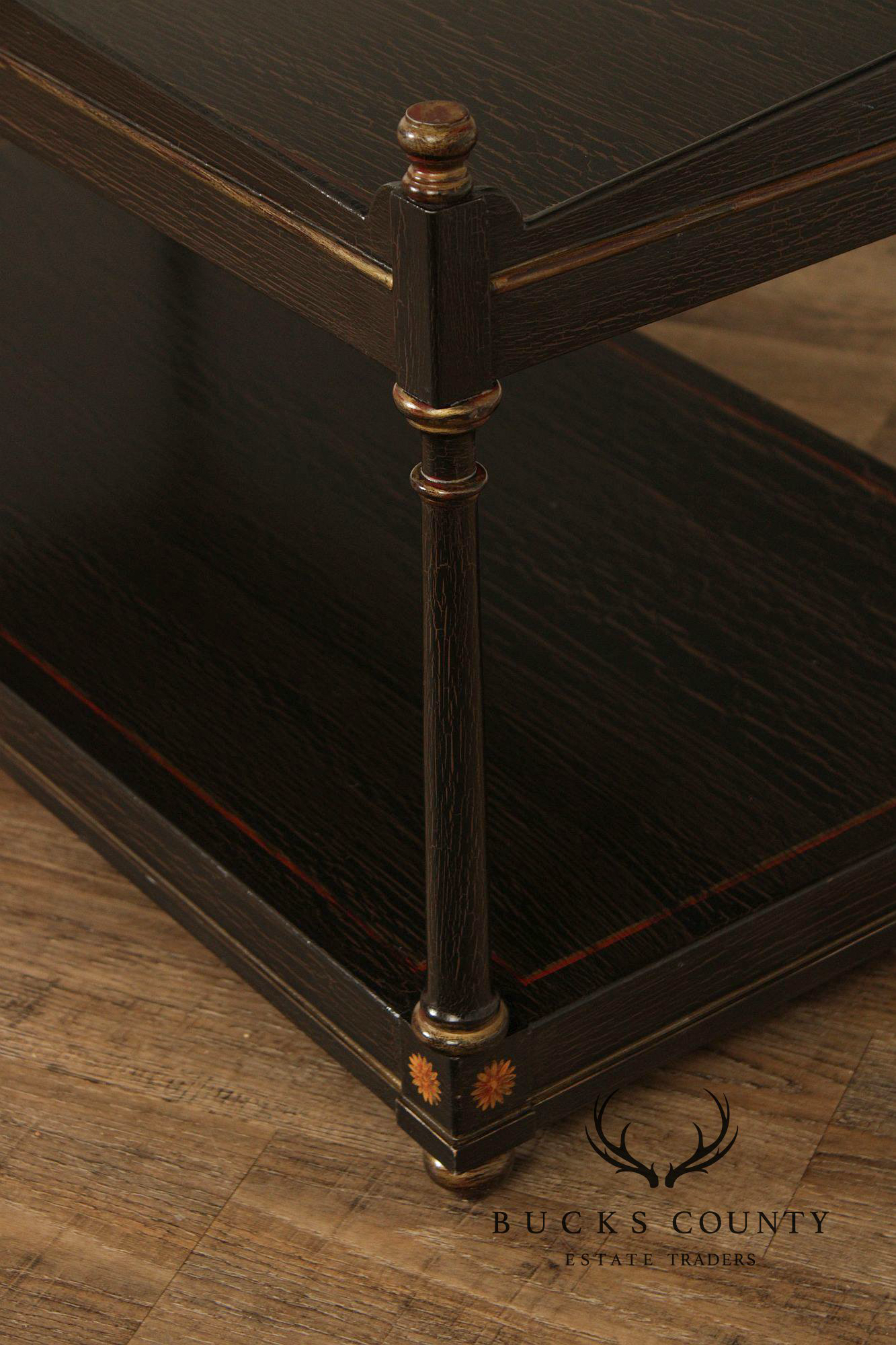 Regency Style Distressed Painted Coffee Table