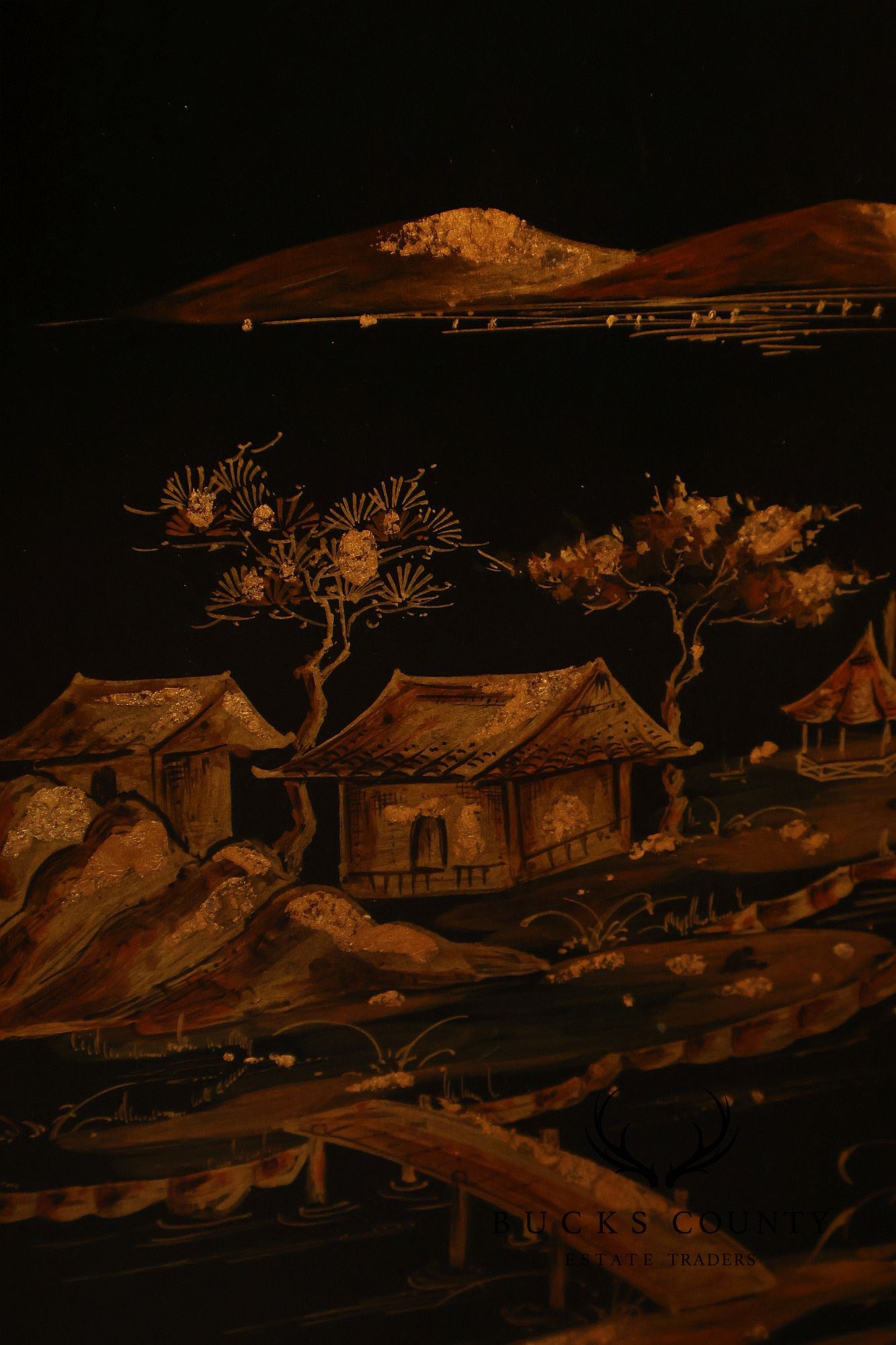 Theodore Alexander Chinoiserie Style Painted Sideboard Cabinet