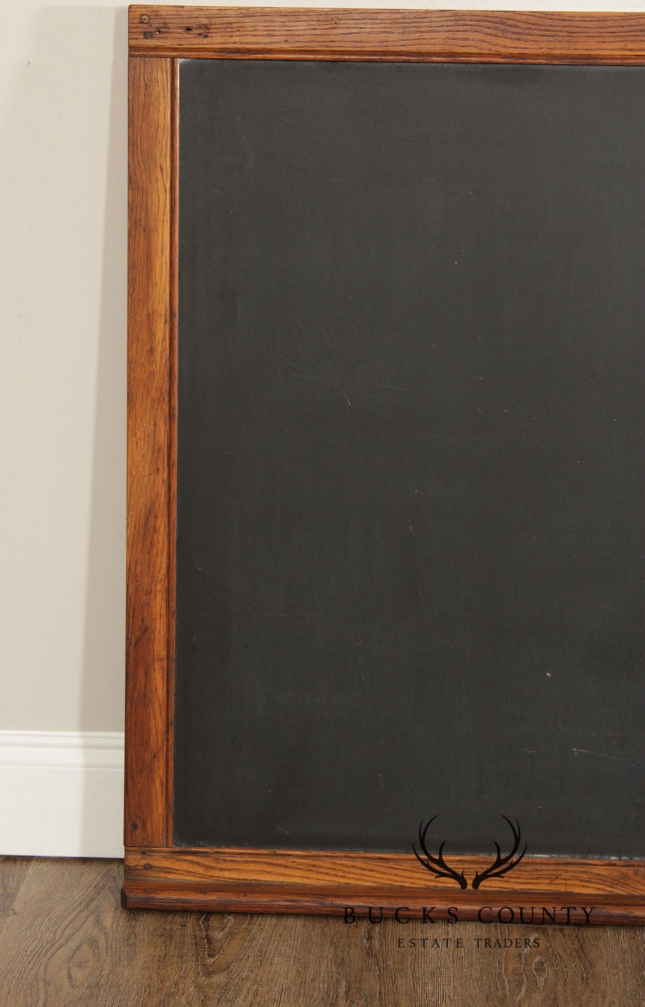 Vintage Large Oak Framed Chalkboard