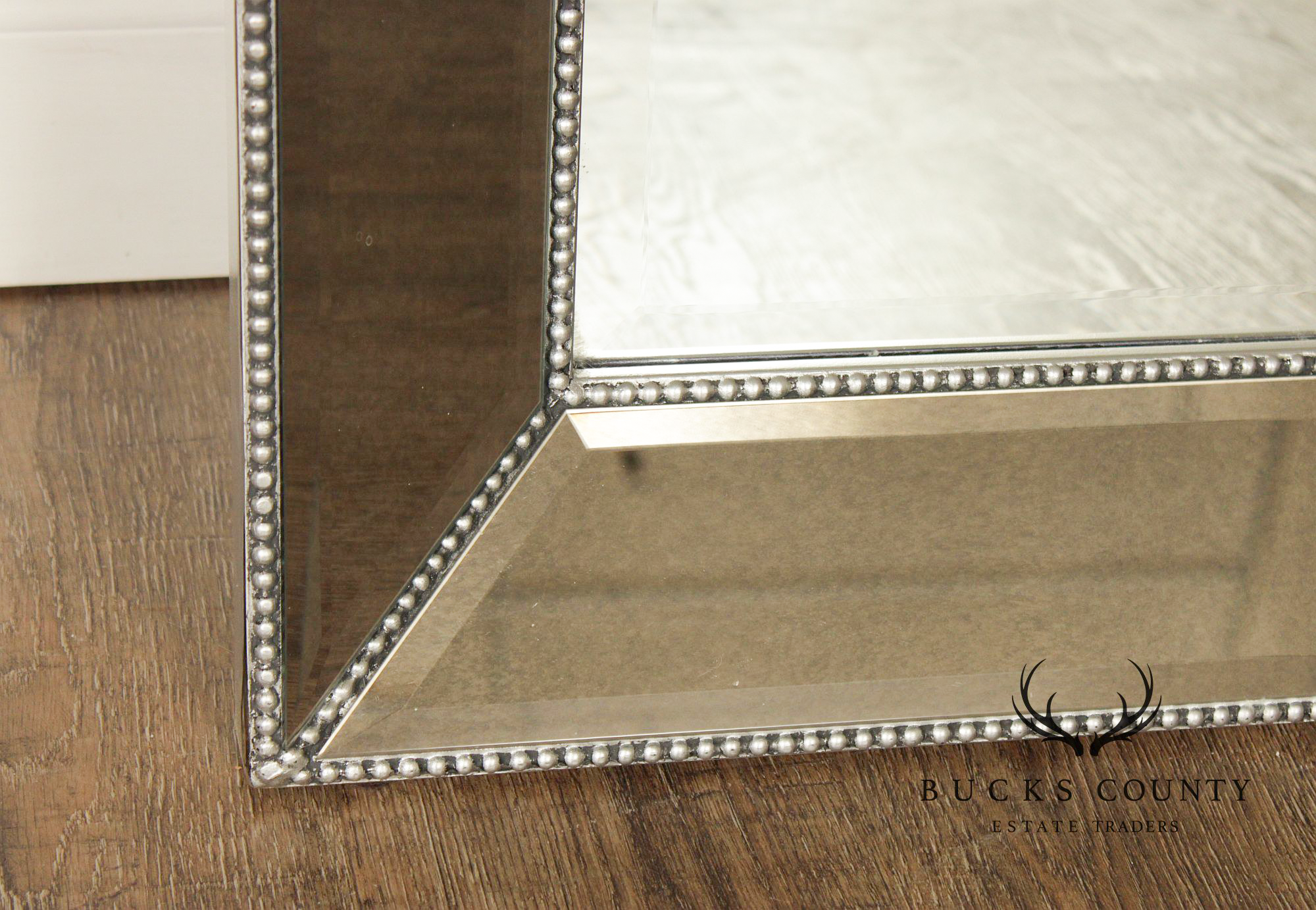 Hollywood Regency Oversized Beaded Floor Mirror