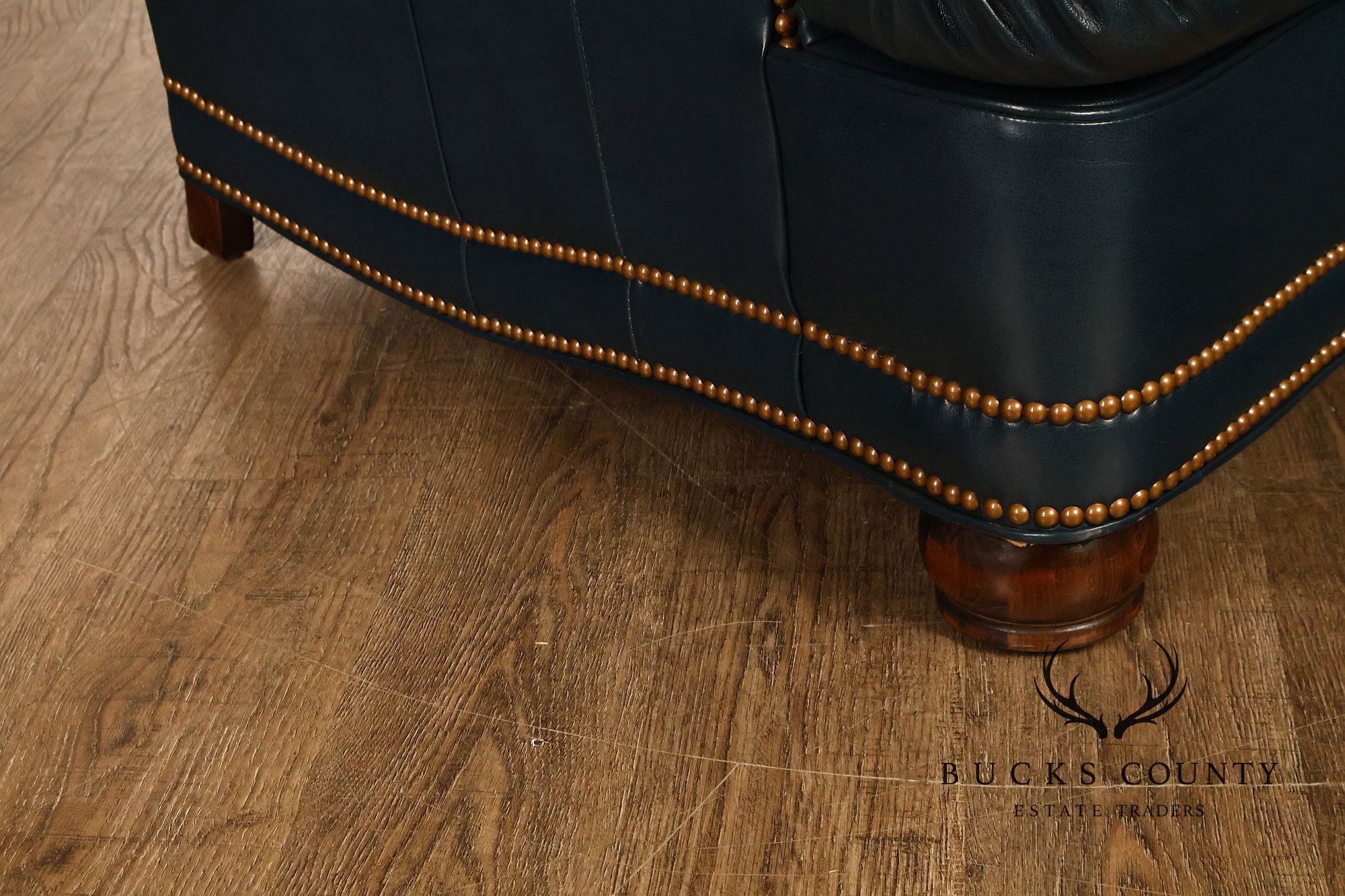 Hancock & Moore Blue Leather 'Austin' Sofa