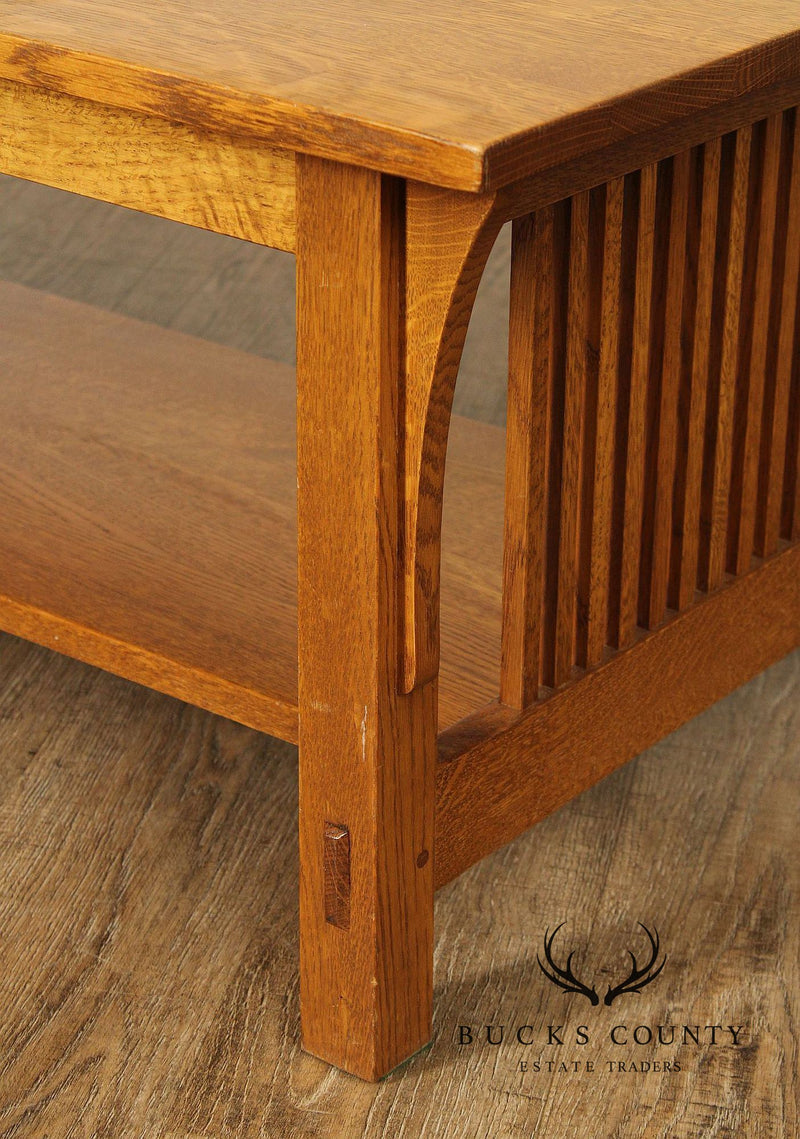 Stickley Mission Collection Oak Spindle Cocktail Table