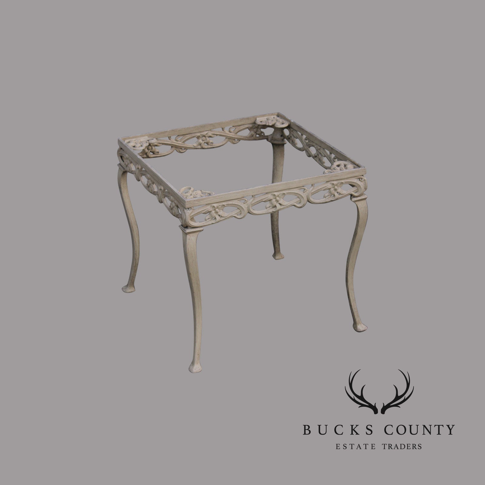 BROWN JORDAN CAST ALUMINUM 'DAY LILY' OUTDOOR PATIO SIDE TABLE