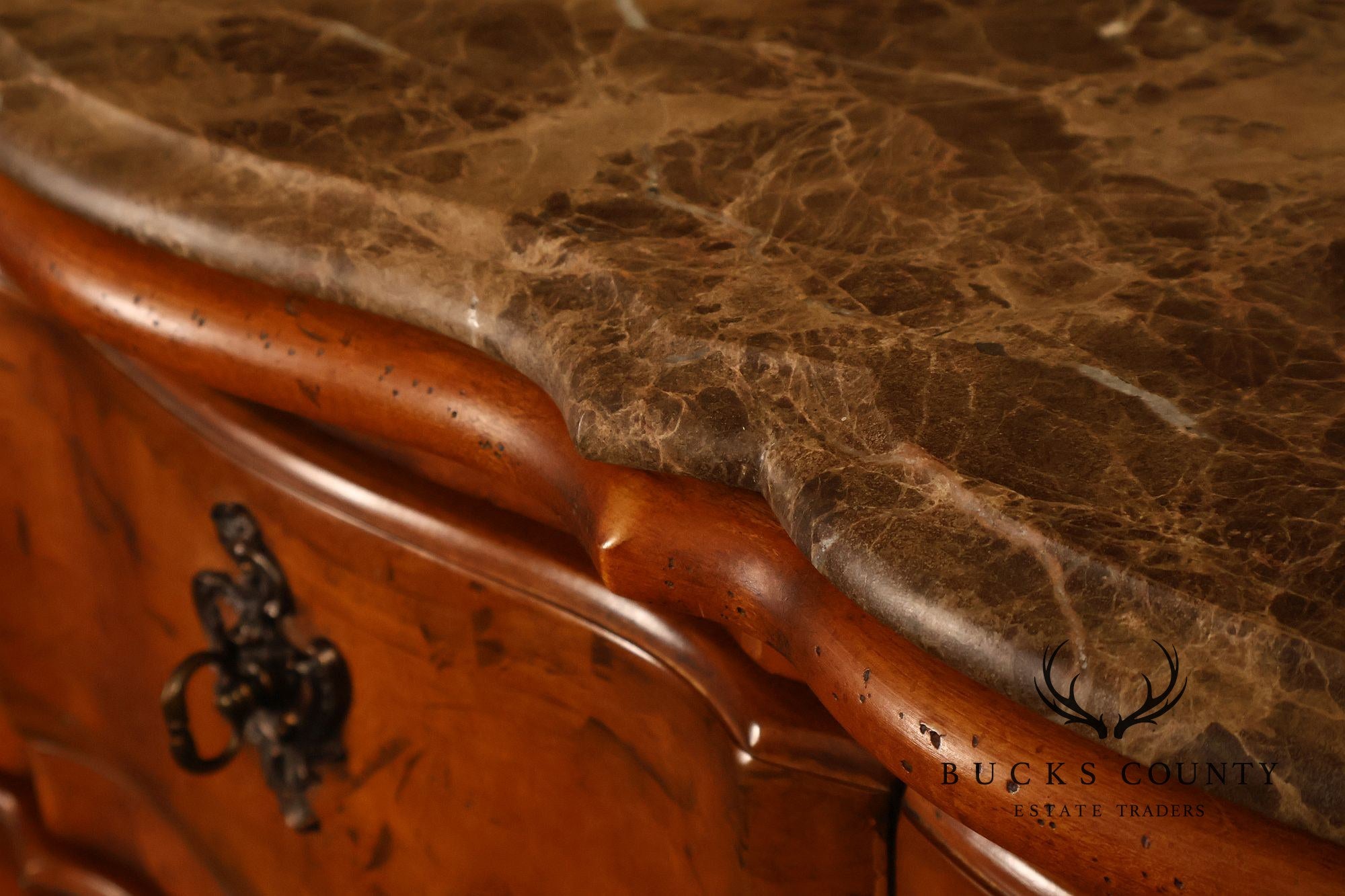 Century Furniture  French Provincial Style Marble Top Chest