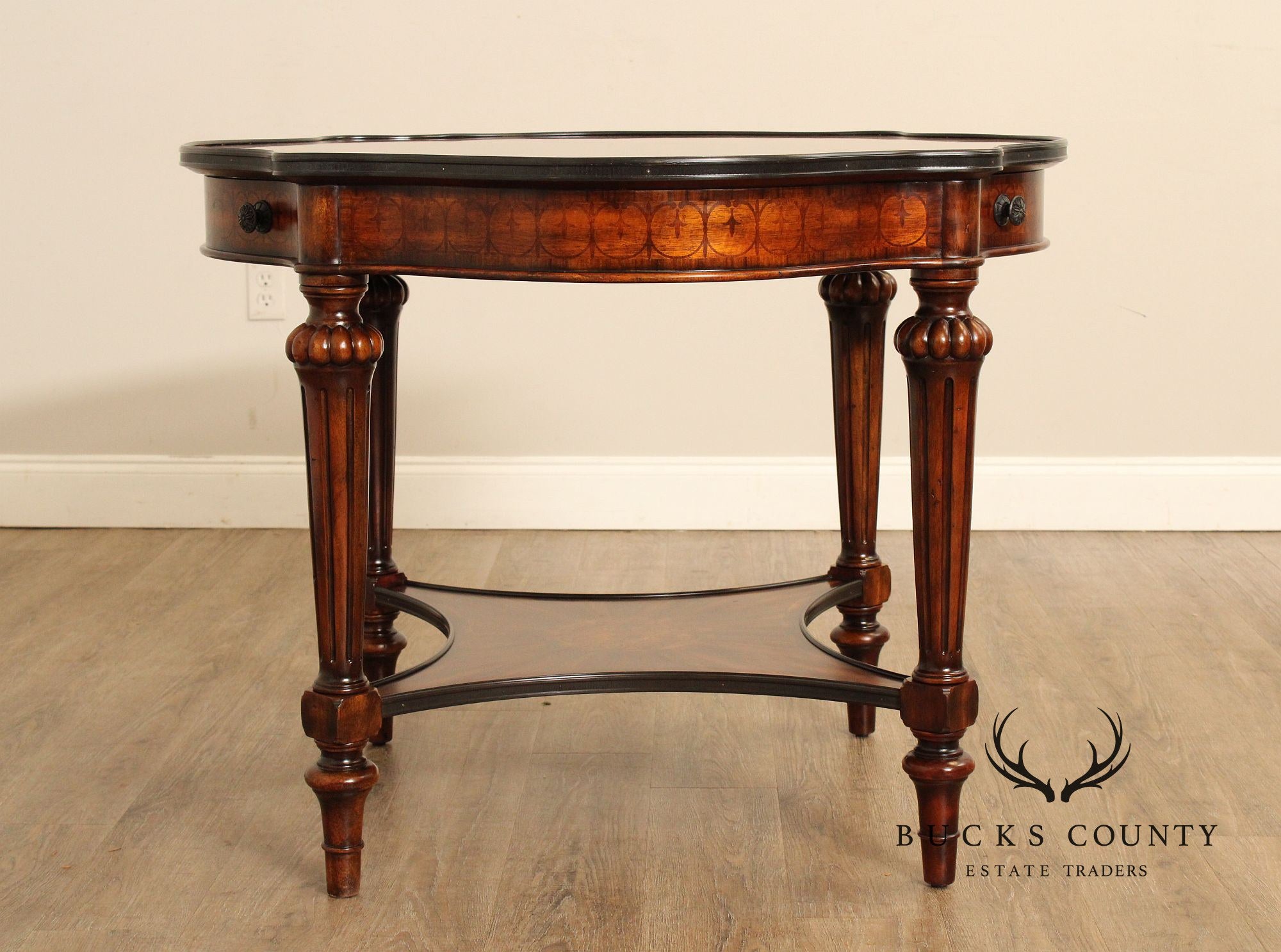 Theodore Alexander Italian Regency Style Inlaid Center Table