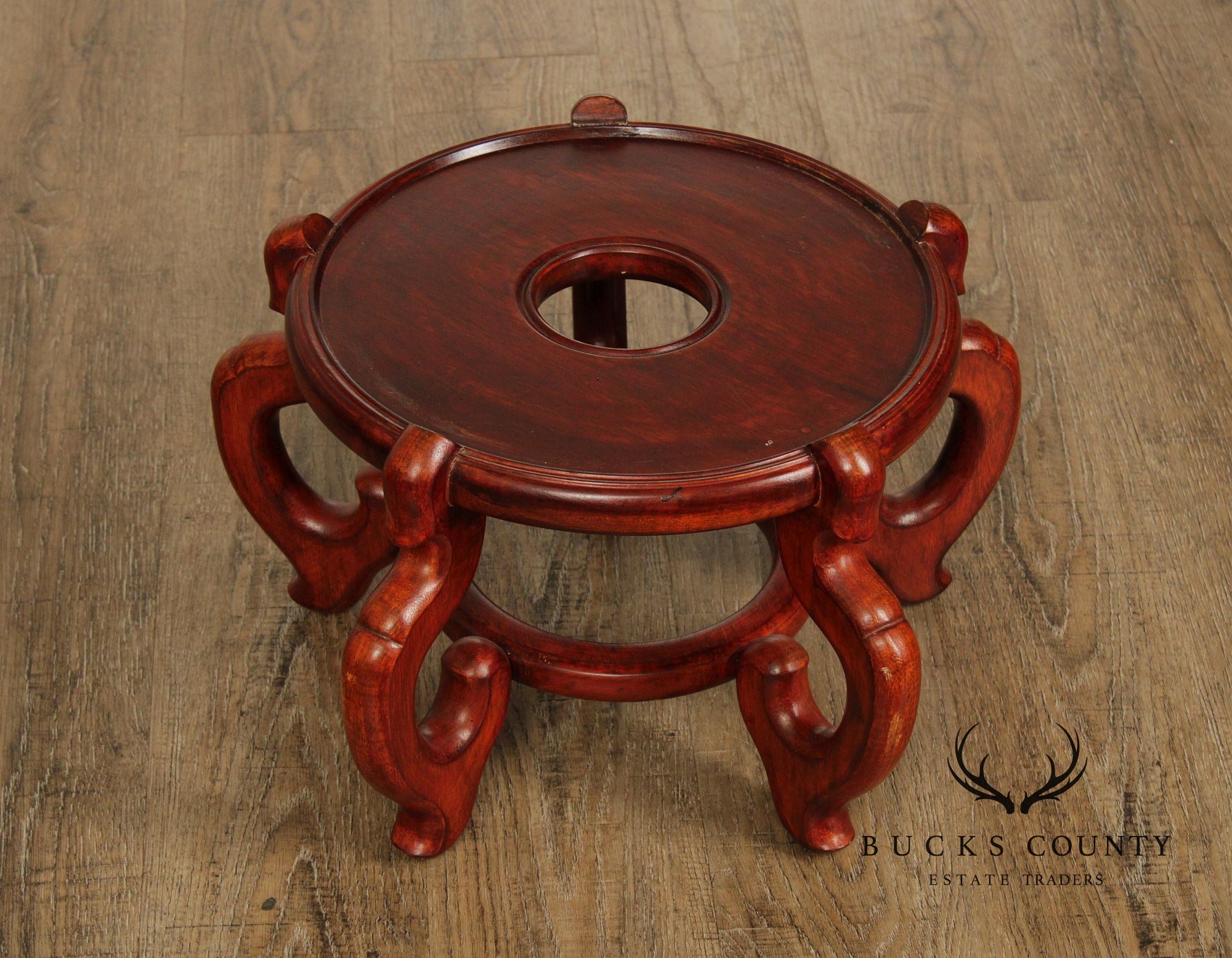 Chinese Famille Verte Fishbowl Planter on Stand