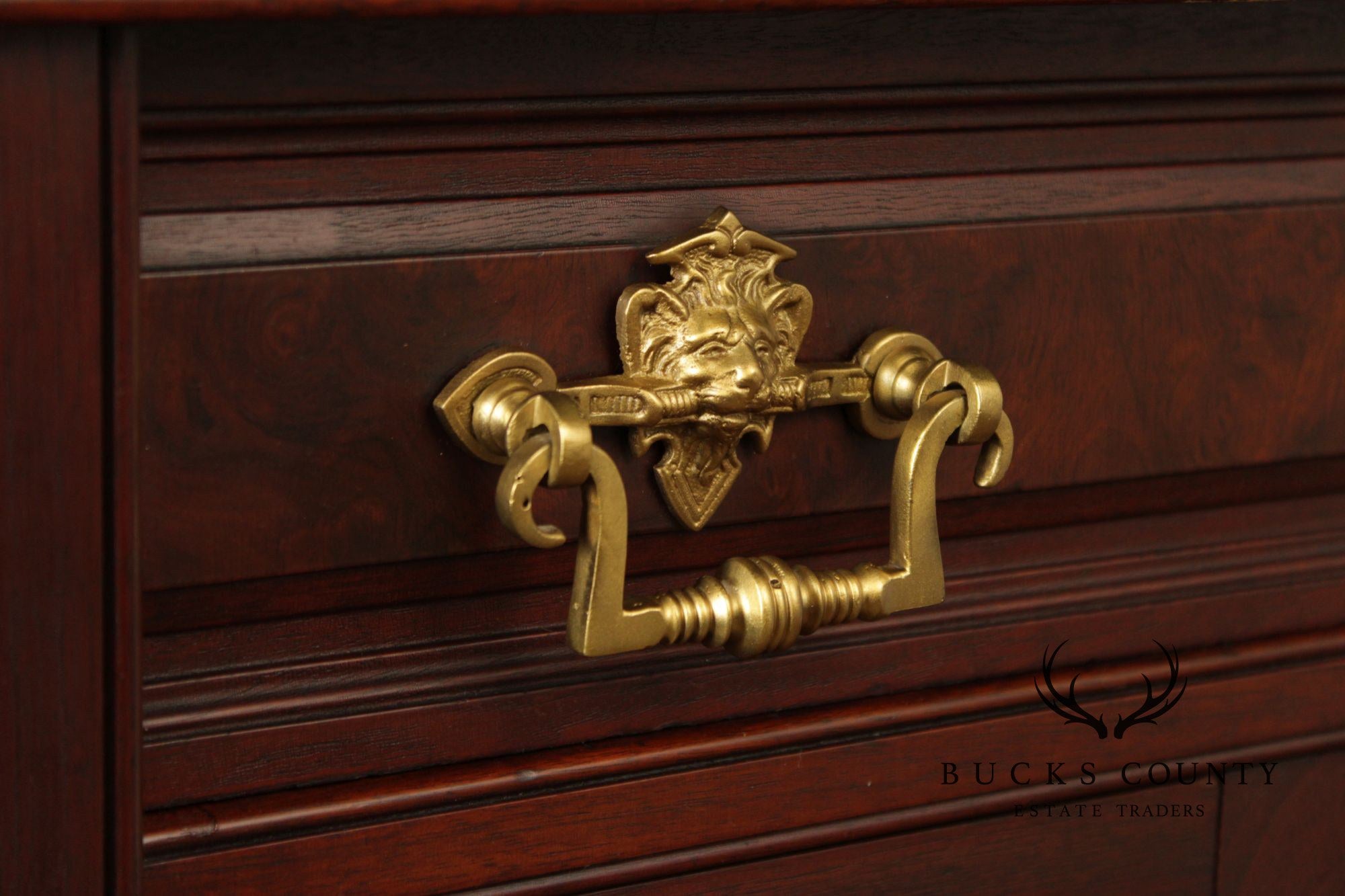 Antique Victorian Mahogany Bonnet Chest With Mirror