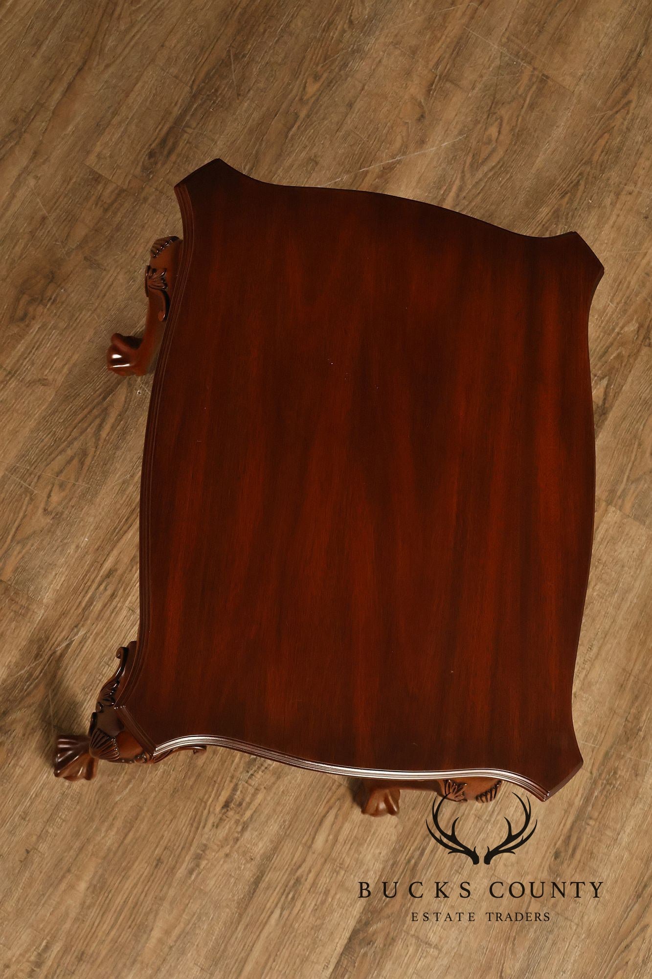 Henkel Harris Chippendale Style Mahogany One Drawer Lamp End Table