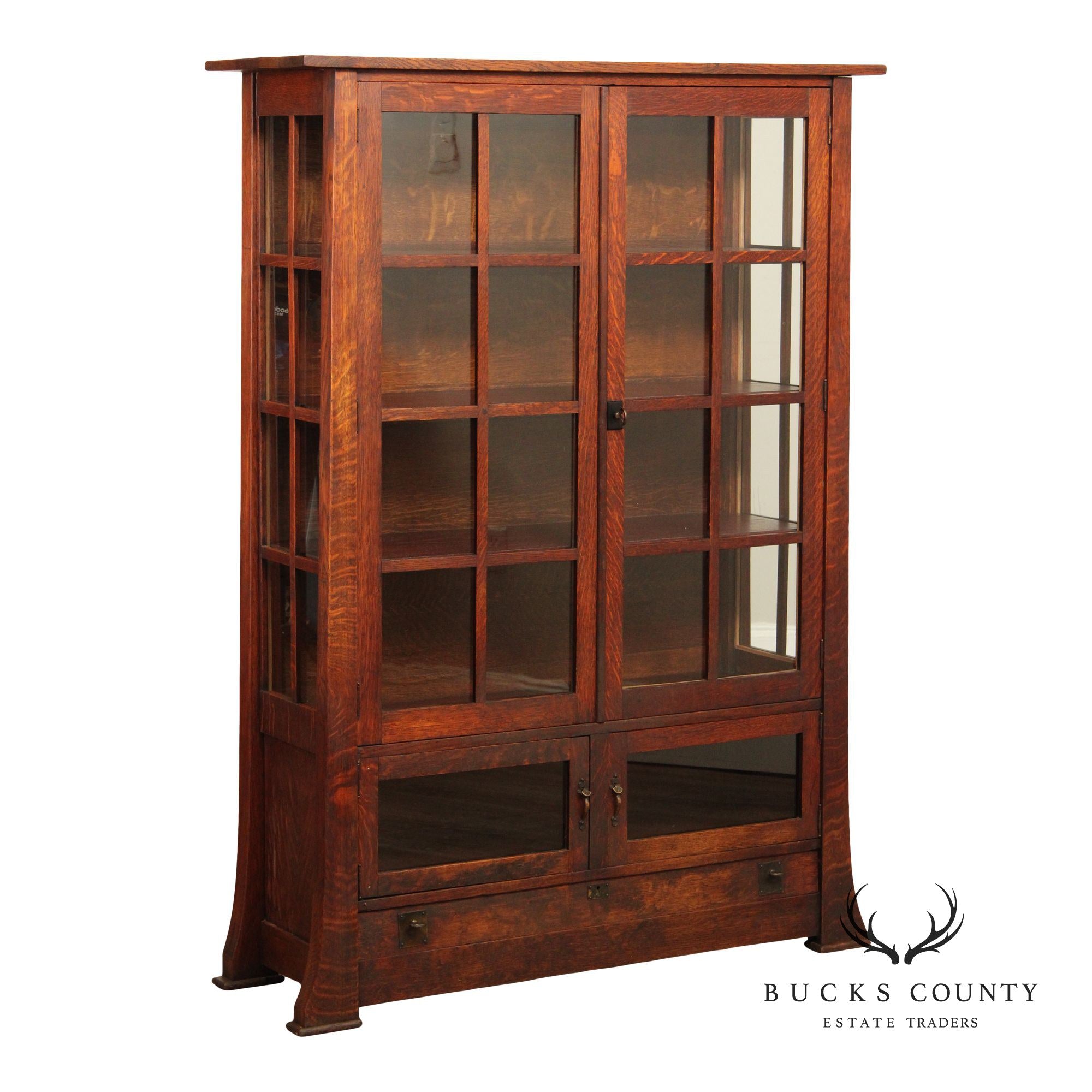 The King Furniture Co. Mission Oak China Cabinet