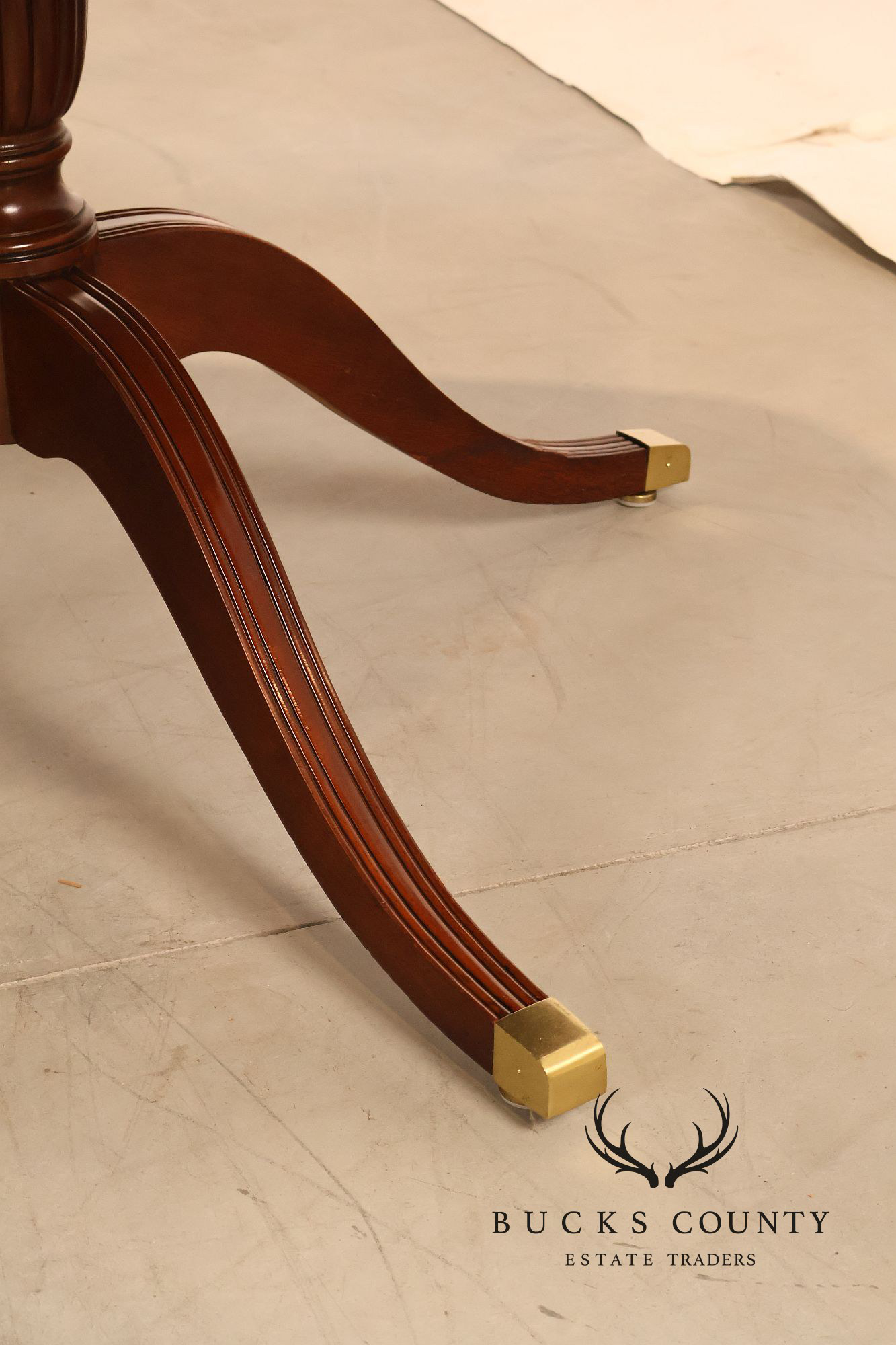 Councill Regency Style Triple Pedestal Mahogany 12' Dining Table