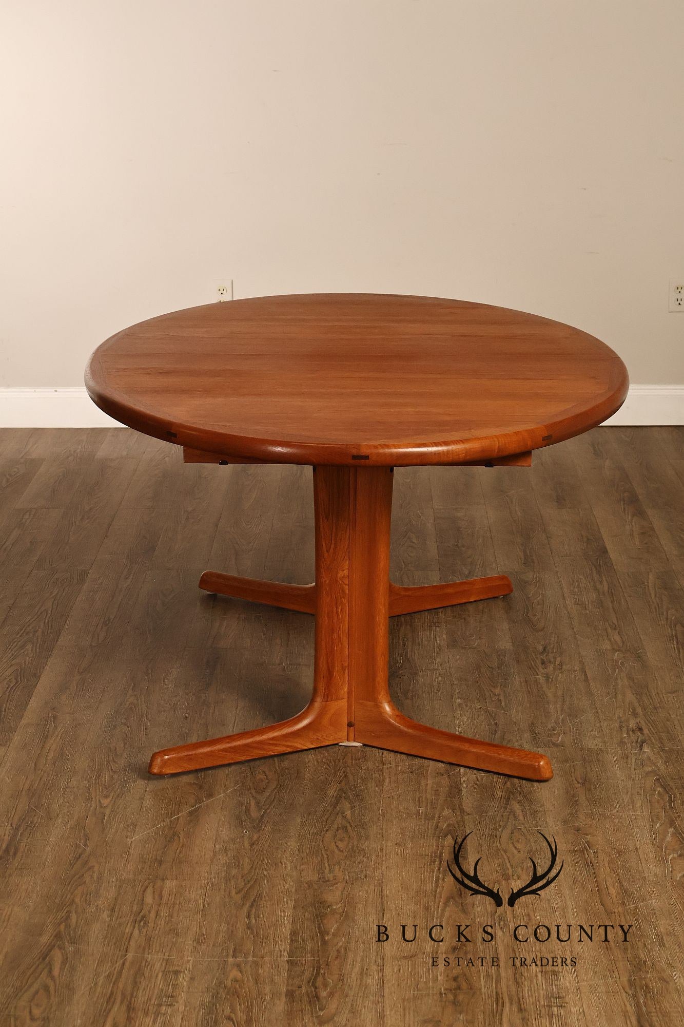 Dyrlund Danish Modern Teak Oval Extension Dining Table