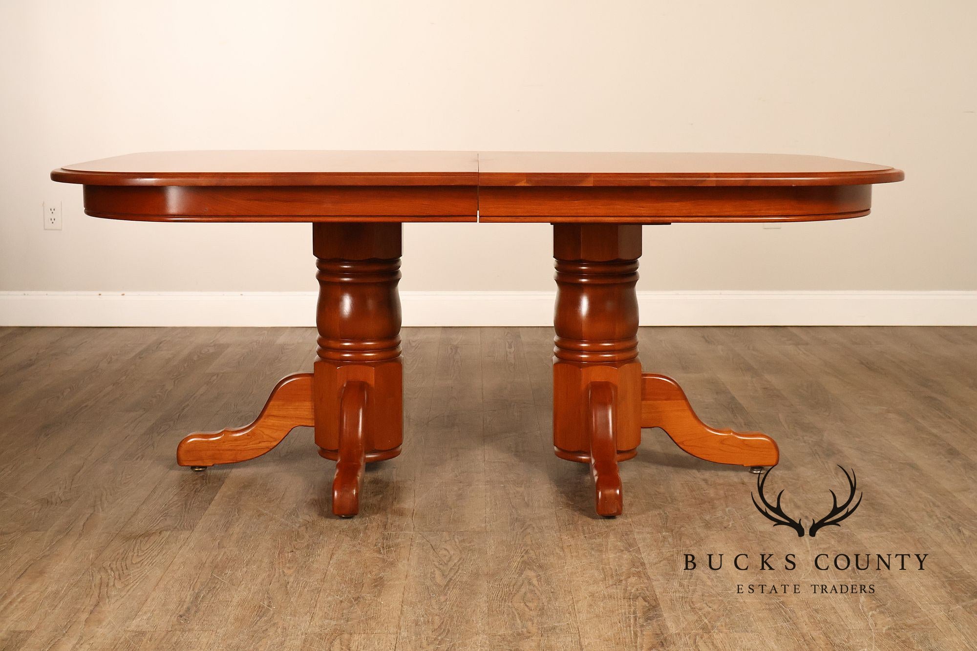 Amish Made Cherry Dining Table With Four Leaves