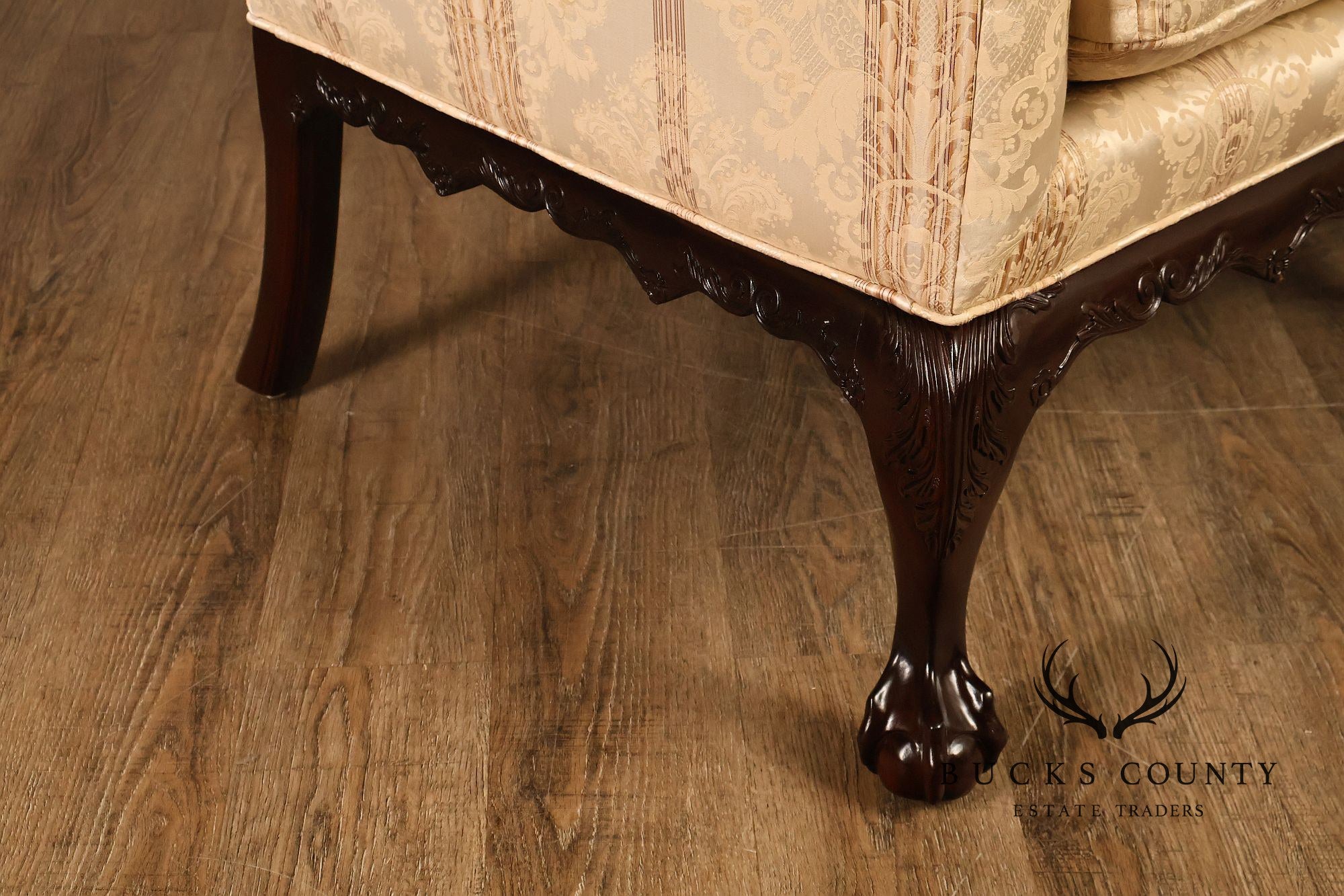 Century Furniture Chippendale Style Pair of Mahogany Sofas