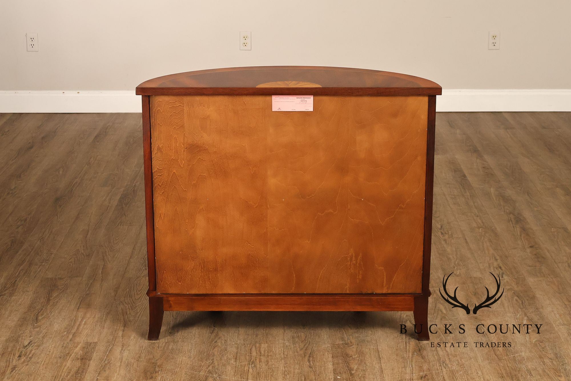 Henkel Harris Mahogany Demilune Console Cabinet Console