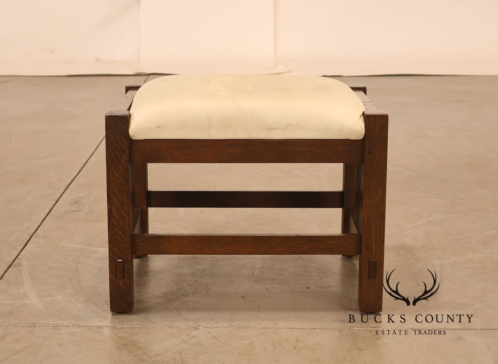 Stickley Mission Collection Oak Spindle Footstool