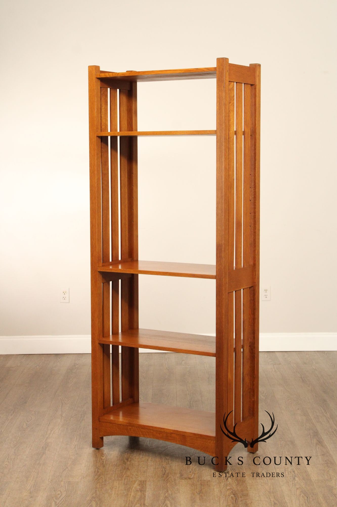 Stickley Mission Collection Oak Etagere Bookcase