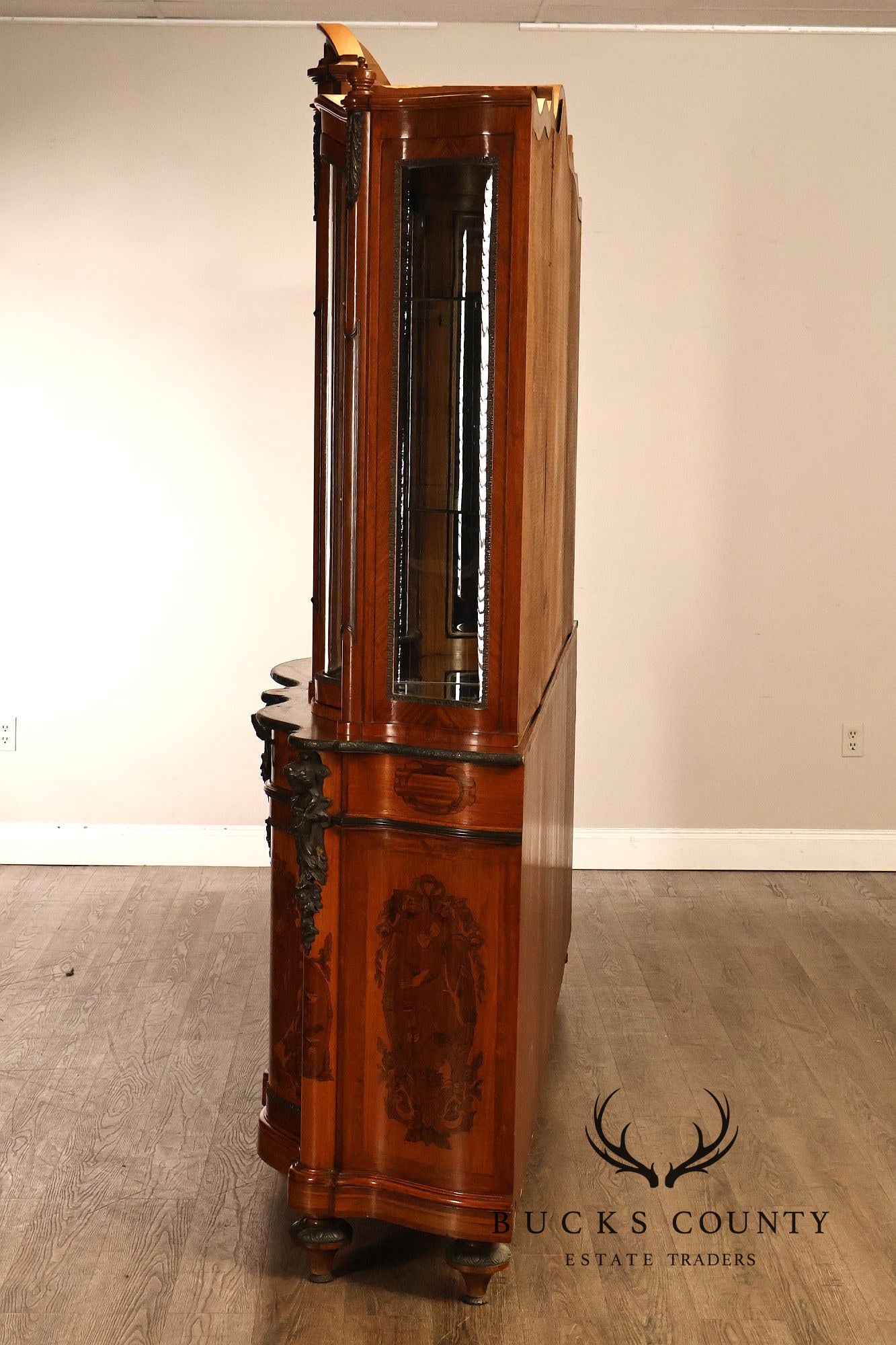 Italian Rococo RevivalLarge China Display China Cabinet