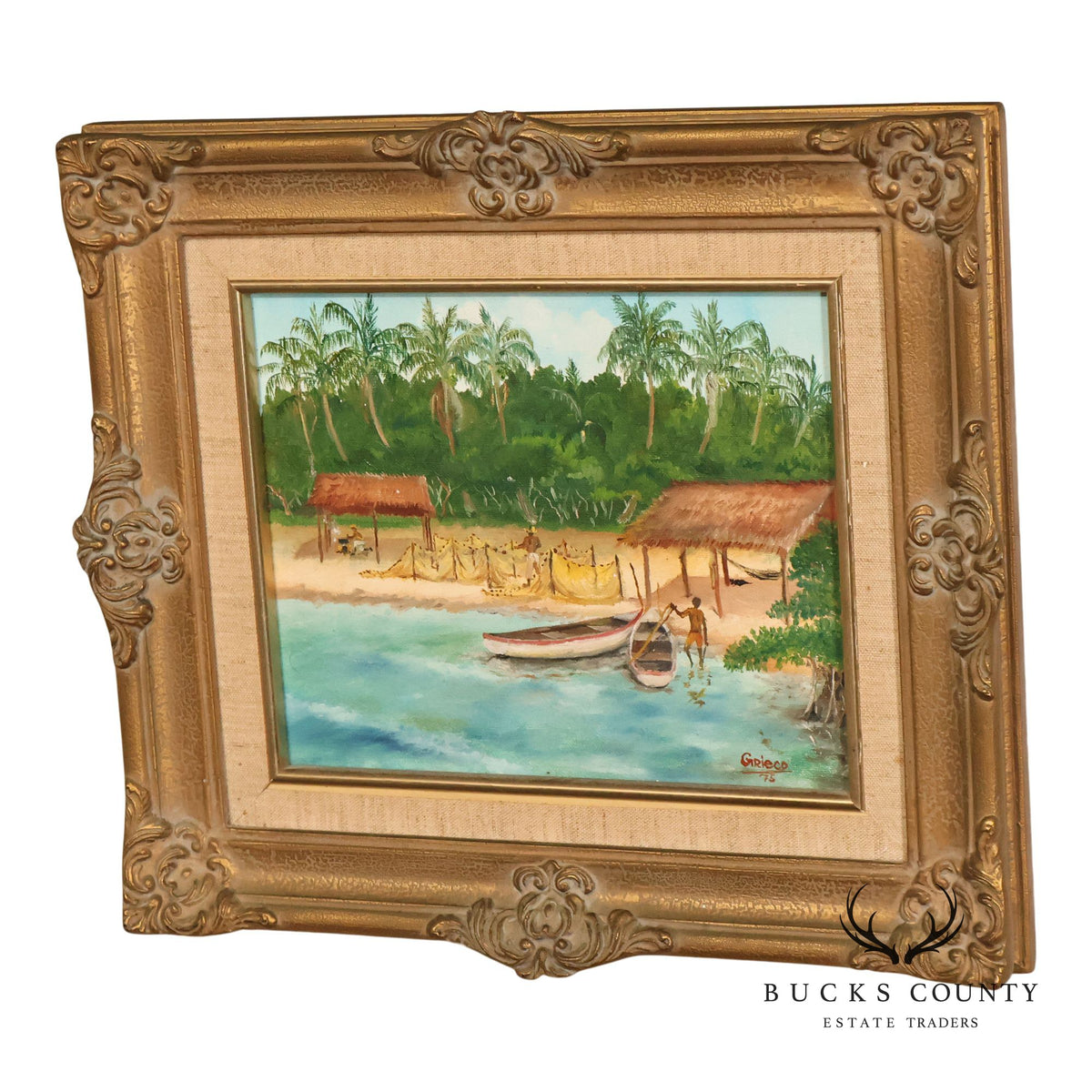 Chris Grieco Caribbean Fishing Scene, 'Marina 2'