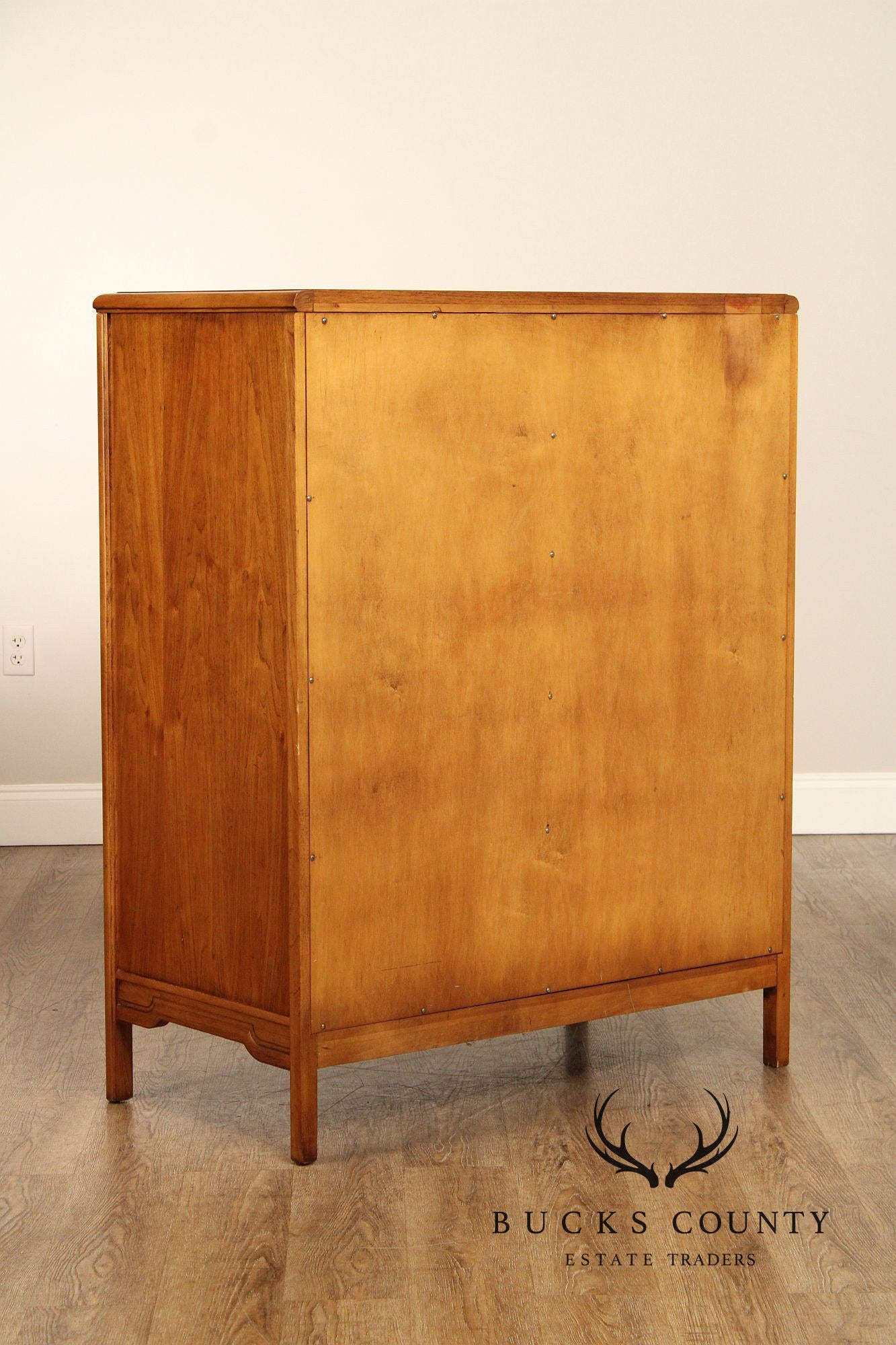 Imperial Furniture Asian Inspired Mid Century Walnut Tall Chest