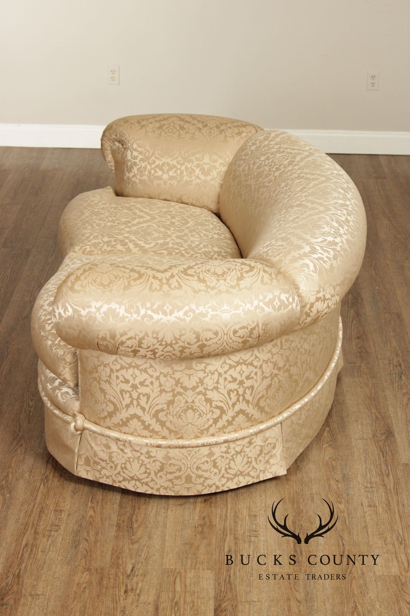 Quality Damask Upholstered Loveseat