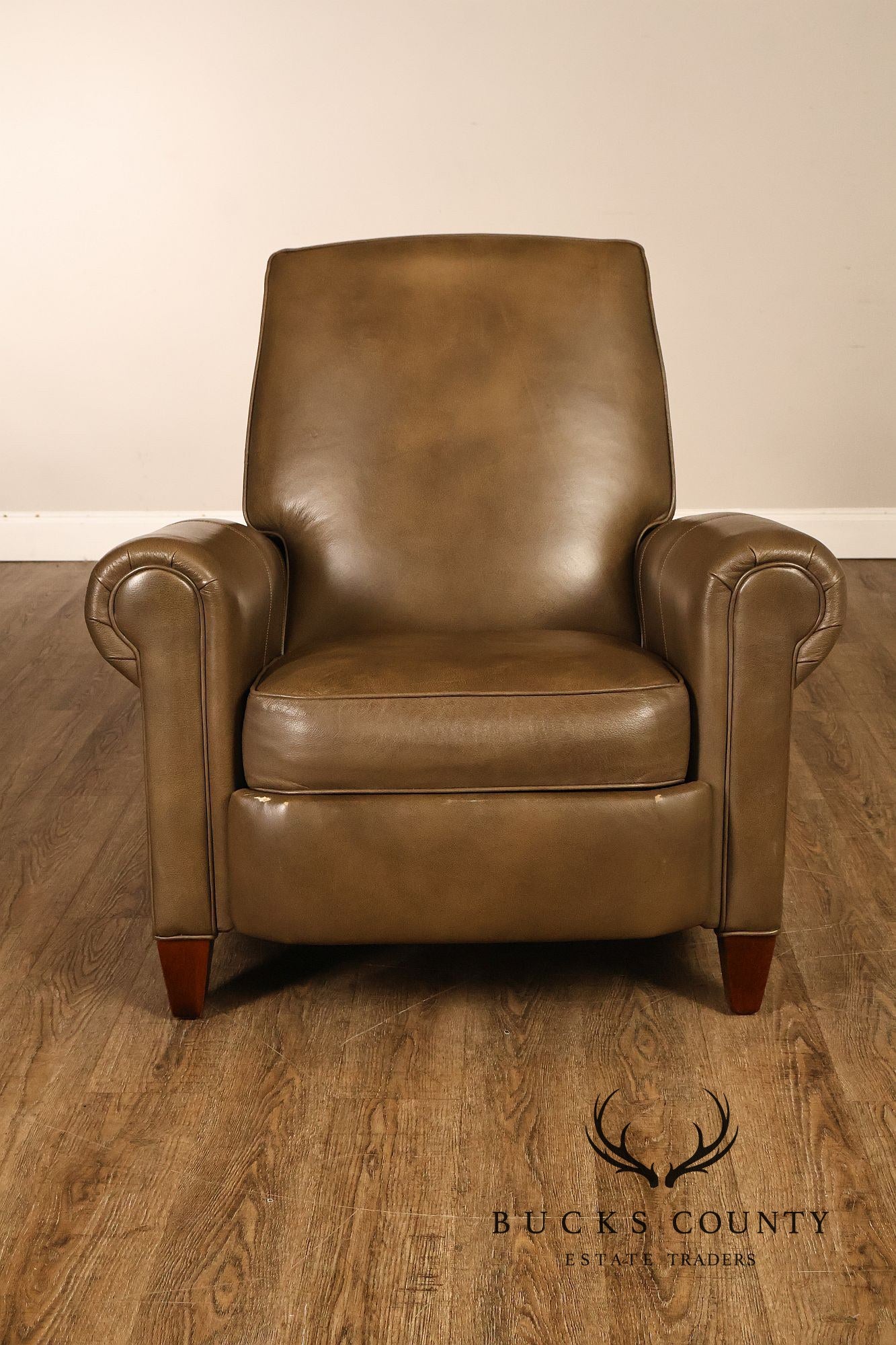 Ethan Allen Contemporary Leather Recliner Armchair