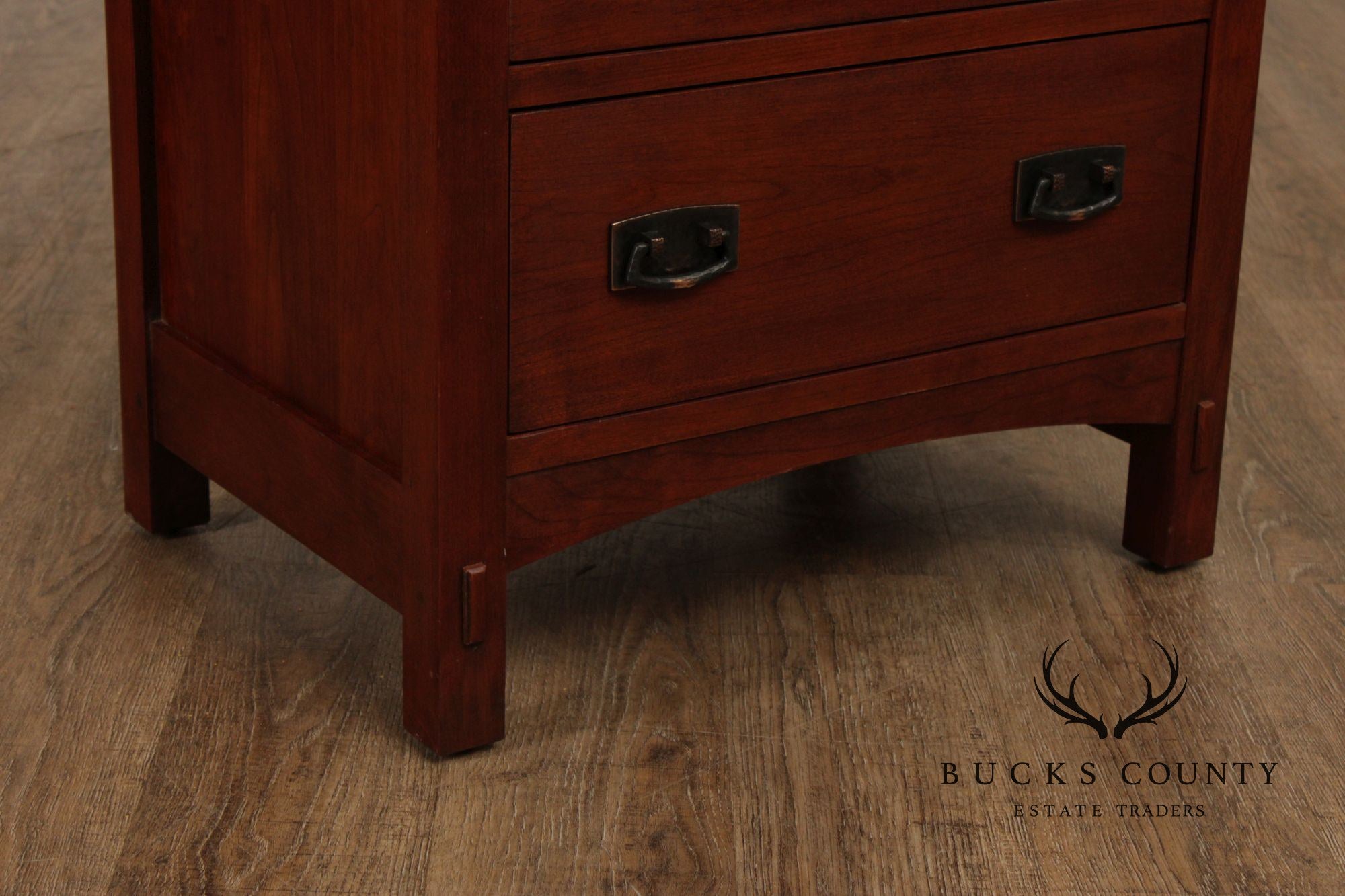 Stickley Mission Collection Pair of Cherry Three-Drawer Night Stands