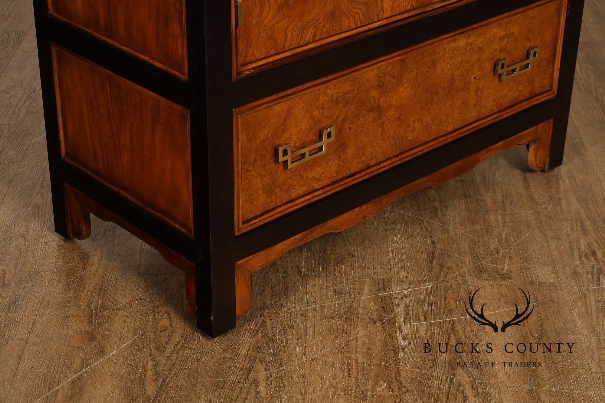 Century Chin Hua Furniture Asian Style Burl Wood Cabinet Armoire