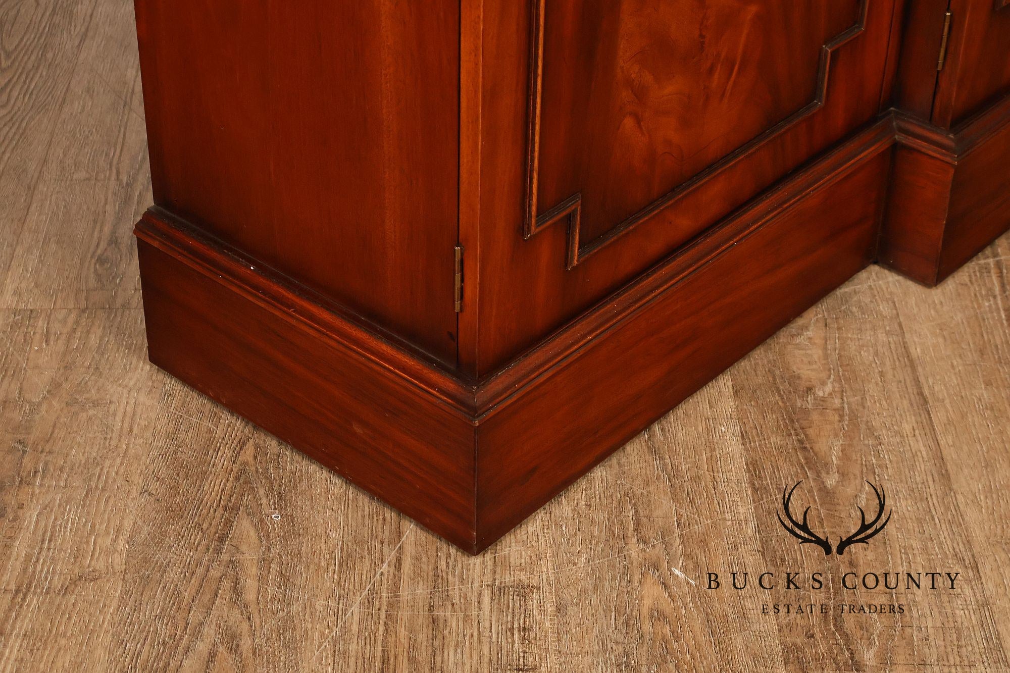 Georgian Style English Mahogany Four Door Bookcase Breakfront