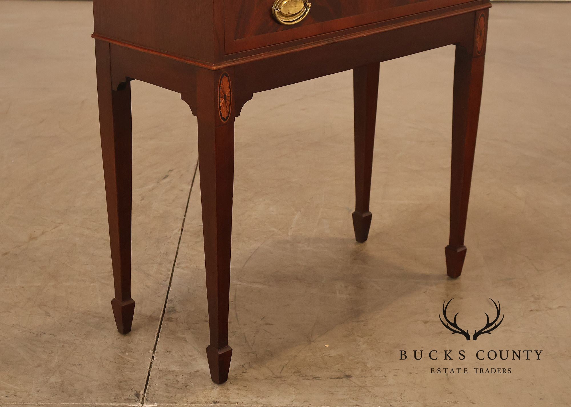 Hekman Federal Style Mahogany Inlaid Silver Chest