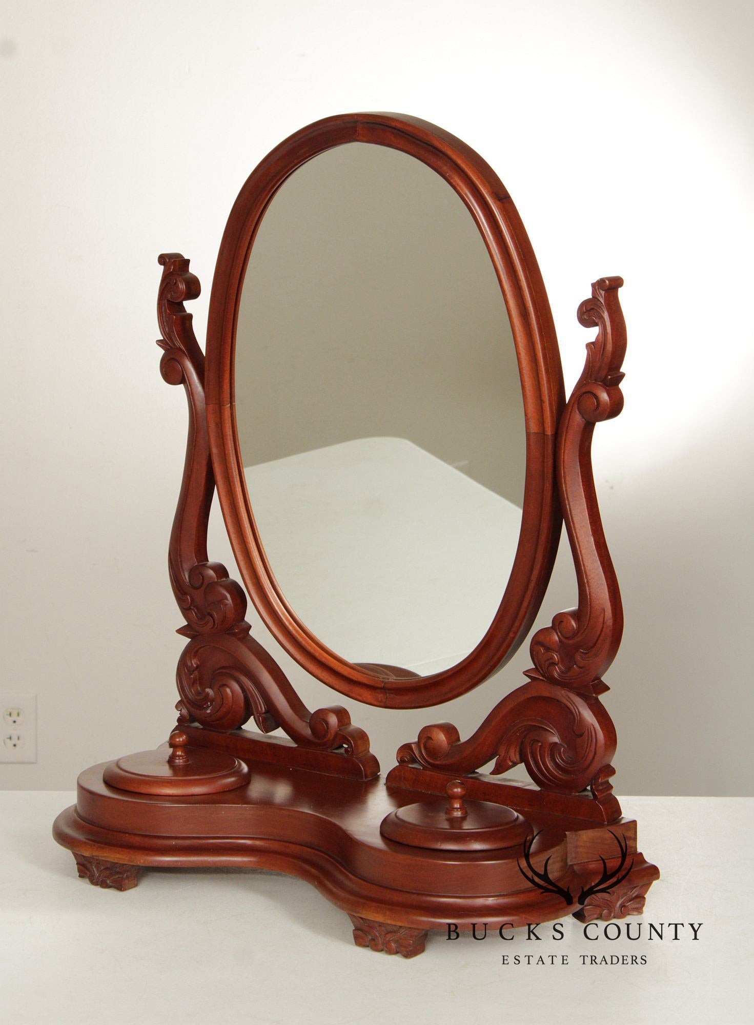 Victorian Style Vintage Mahogany Dresser Mirror