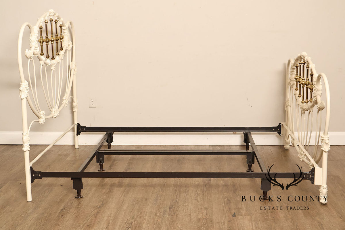 Elliott’s Designs, Inc. Wrought Iron and Brass Queen Bed