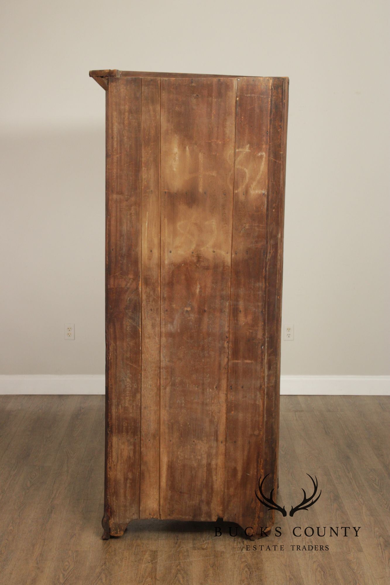 Antique 19th Century American Poplar Corned Cabinet