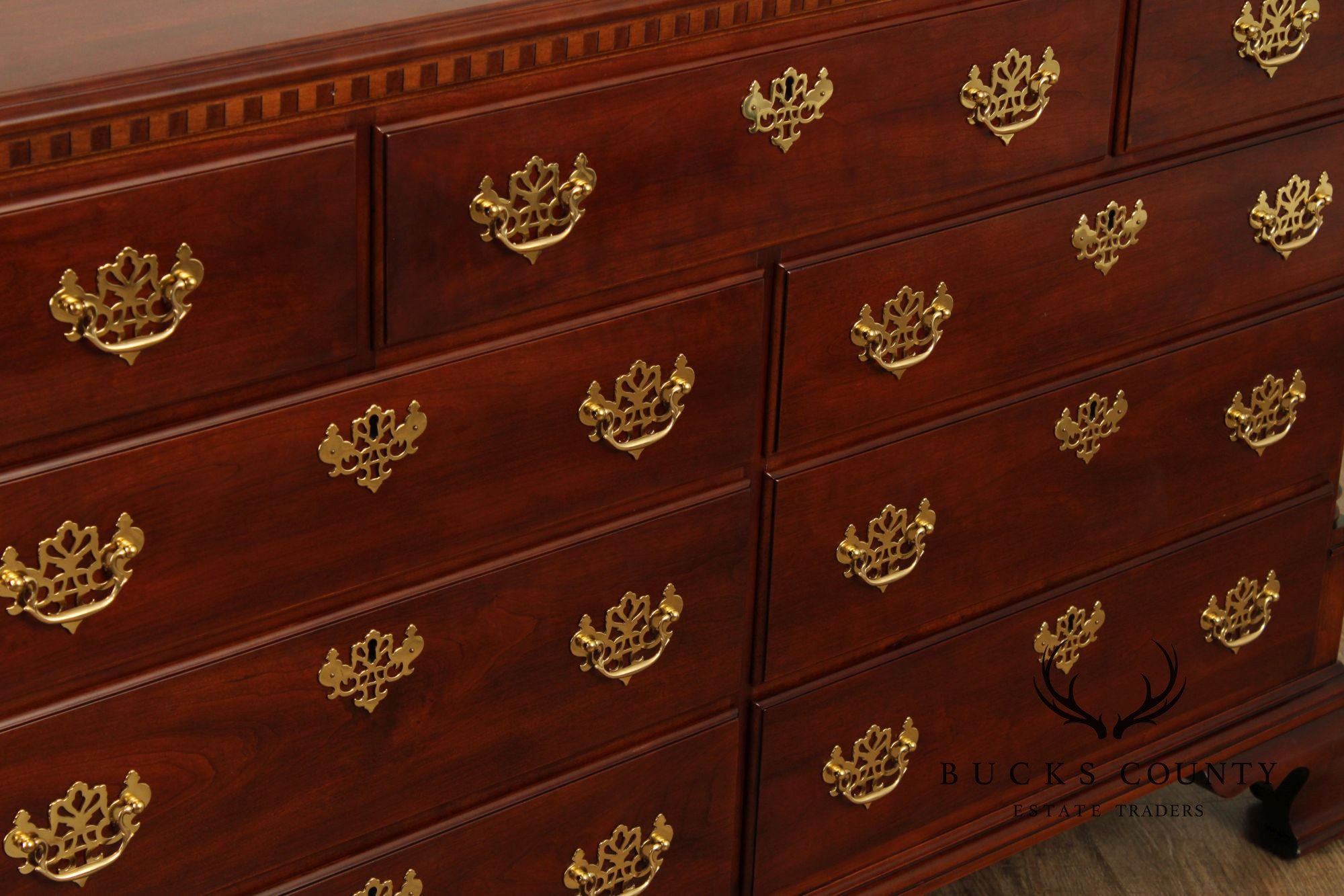 Statton Chippendale Style Cherry Dresser