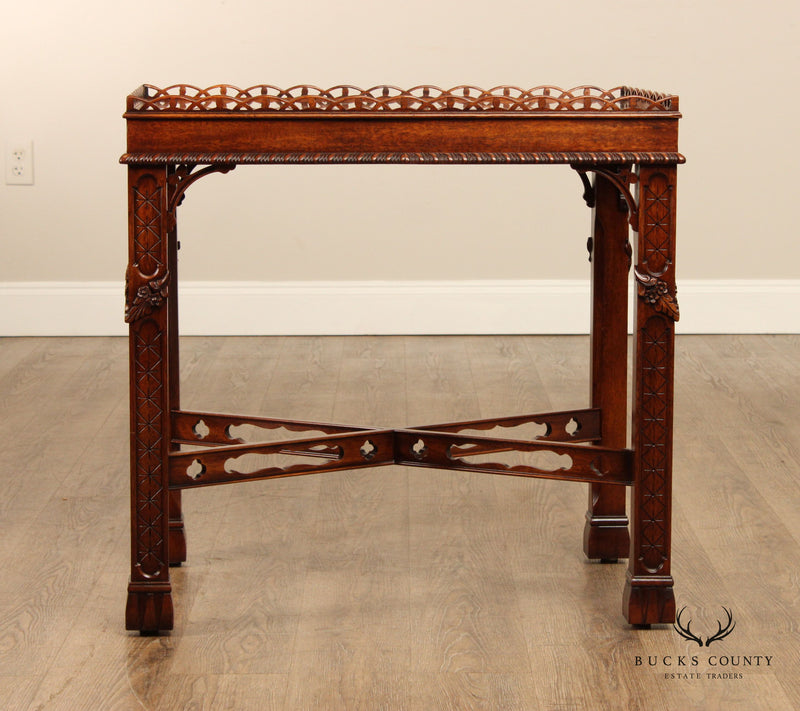 Henredon 'Historic Natchez Collection'  Chippendale Style Mahogany Tea Table
