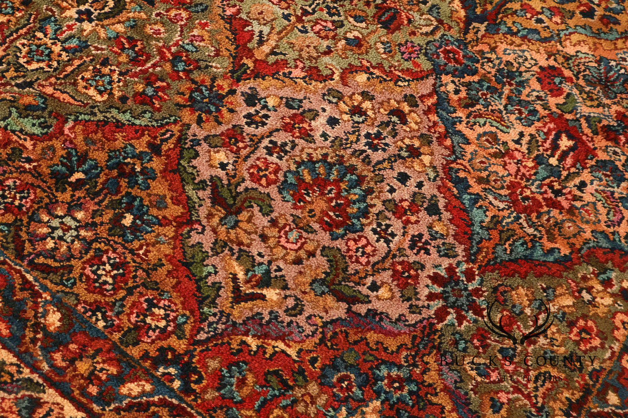 Karastan 8’ 8” X 12’ Multicolor Panel Kirman Wool Area Rug