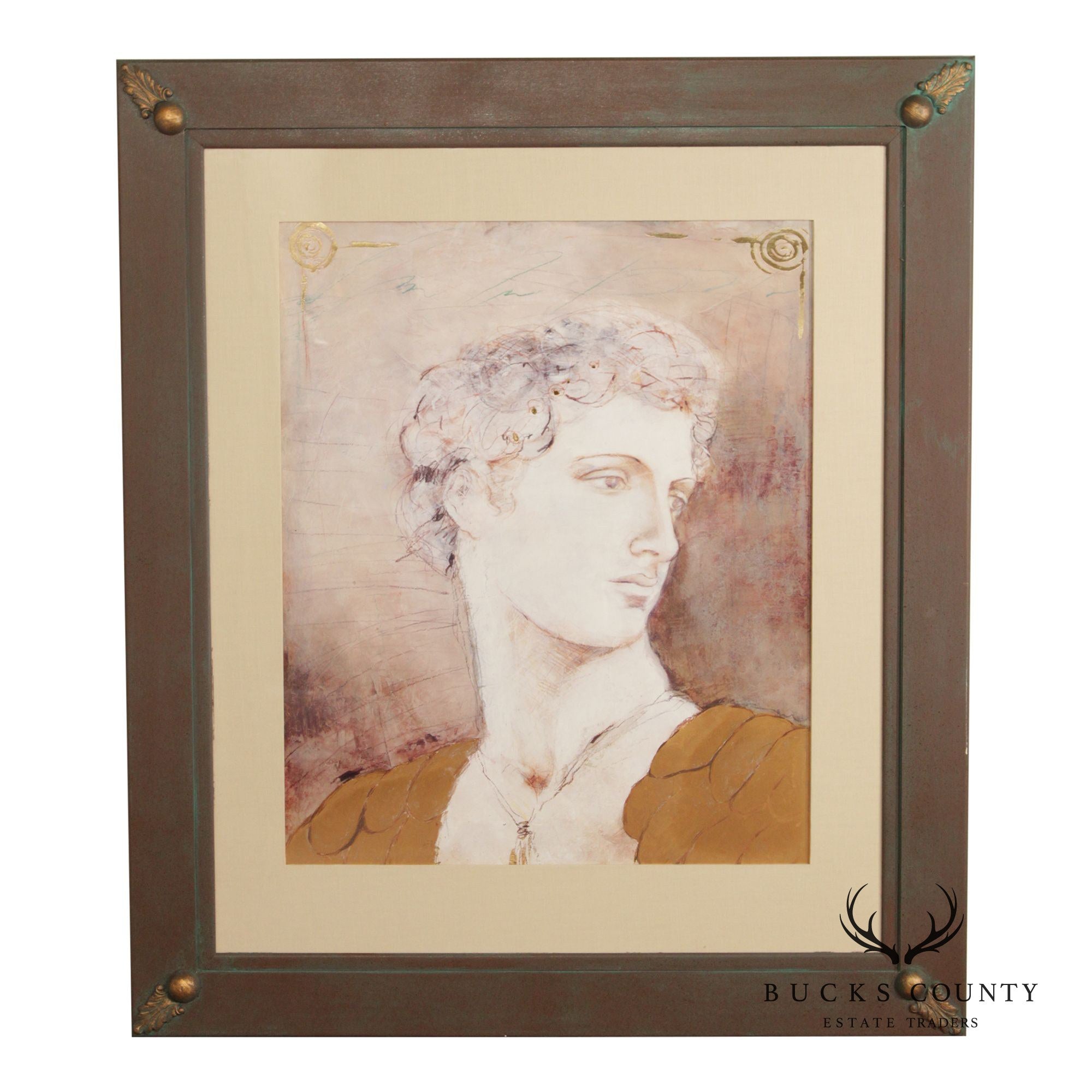 Crishawn Custom Framed Framed Art Print, 'Grecian I'