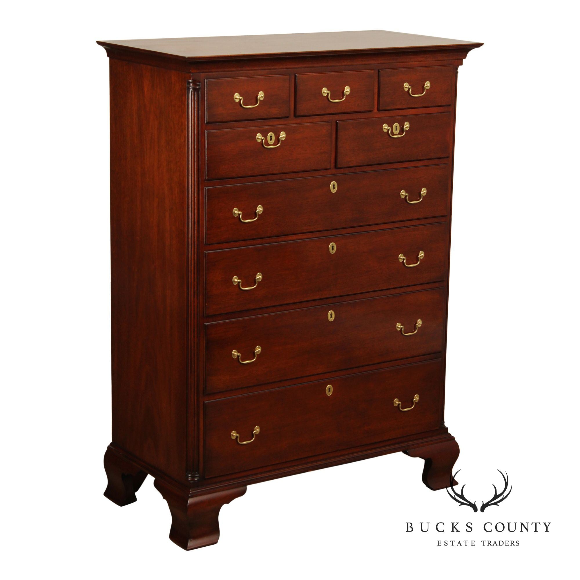 Kindel Winterthur Reproduction Mahogany Tall Chest