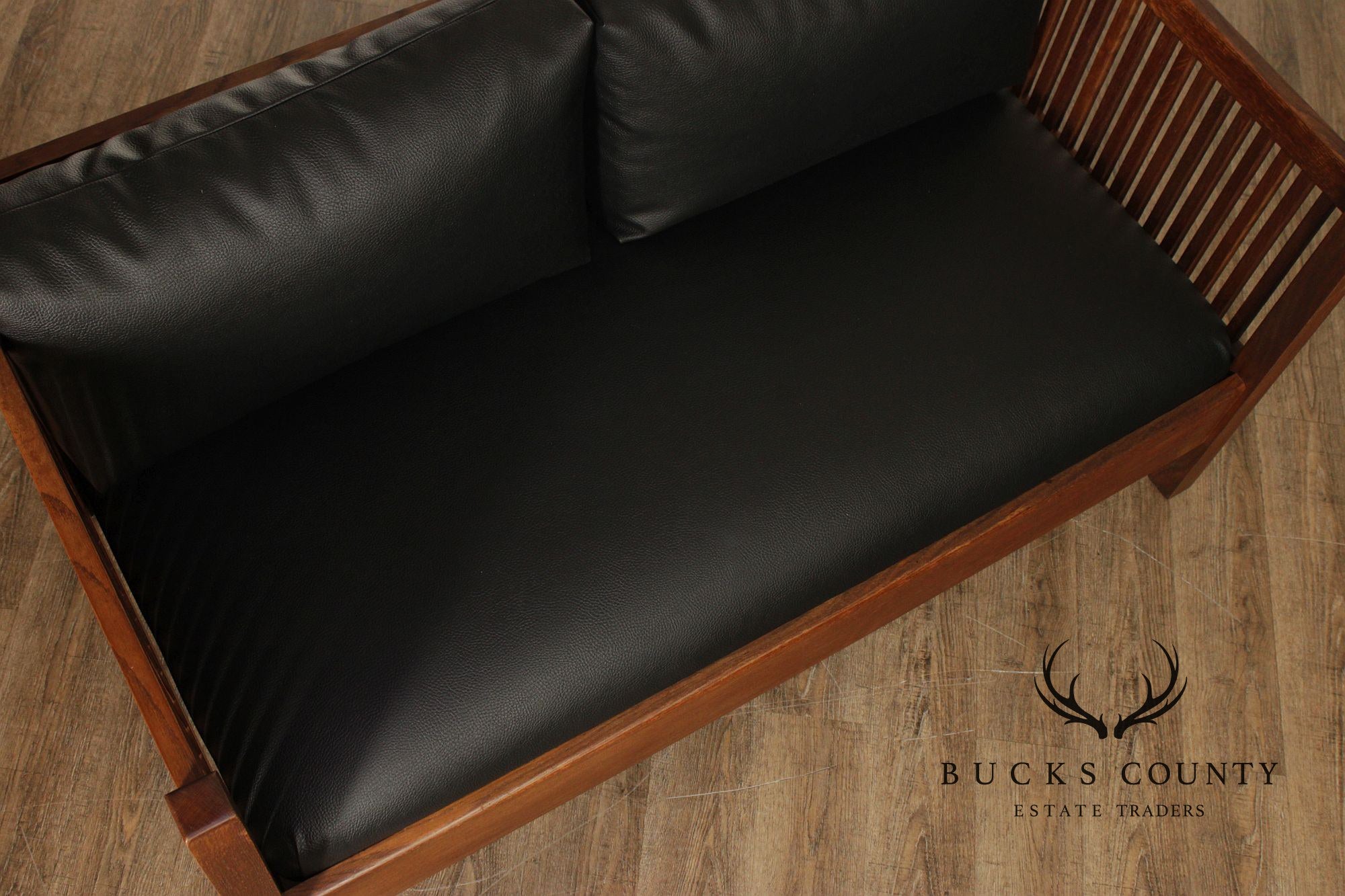 Stickley Mission Collection Oak Spindle Settee