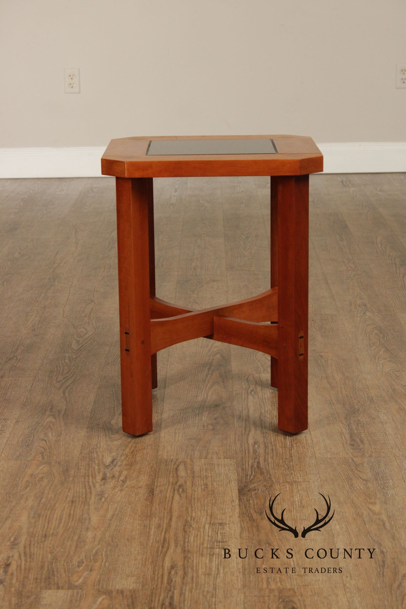 Stickley Mission Collection Pair Of Cherry Taboret Side Tables