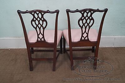 Schmieg & Kotzian Antique Pair of Chippendale Style Side Dining Chairs