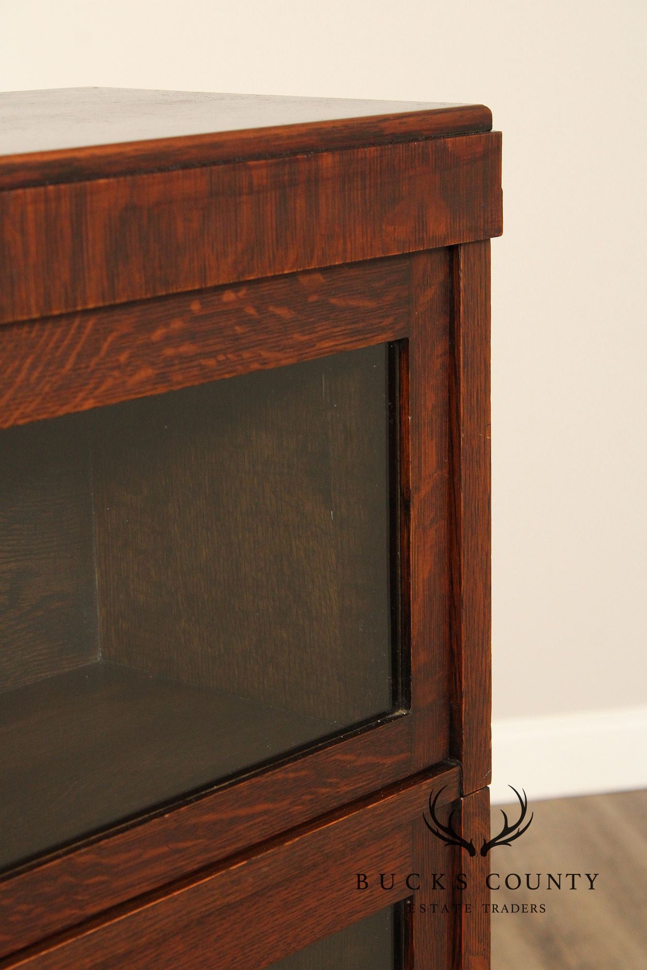 Antique Oak Four-Stack Barrister Bookcase