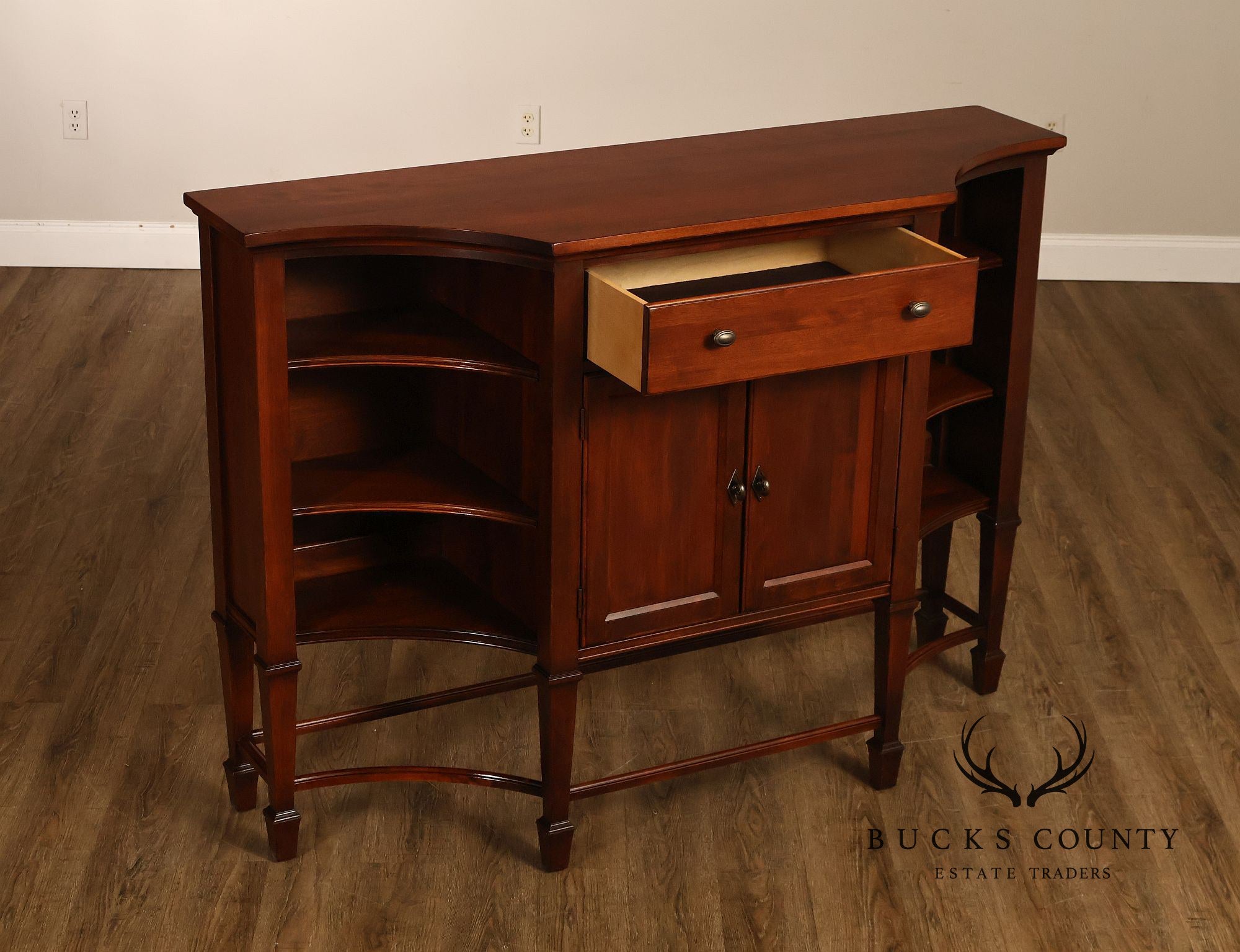 Nichols & Stone Traditional Williamsburg Bowfront Sideboard Server
