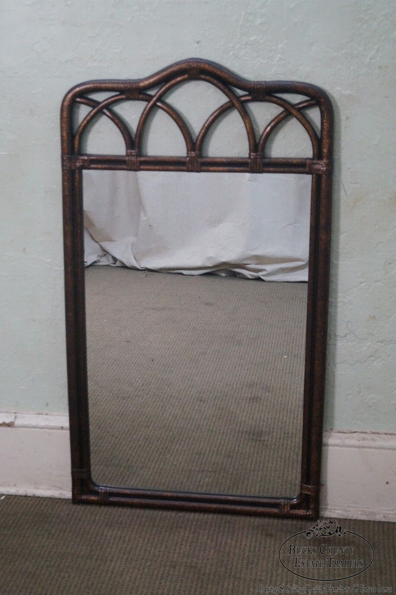 Drexel Heritage "Malay" Collection Faux Bamboo Painted Wall Mirror